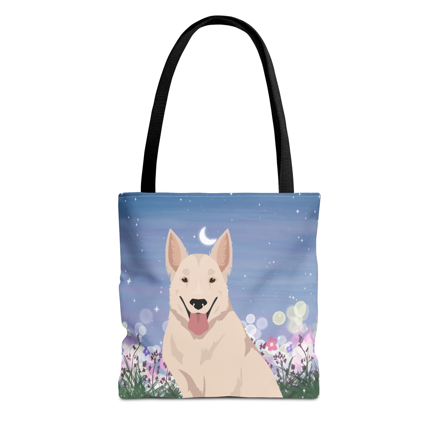 White Swiss Shepherd Dog Tote Bag 13x13
