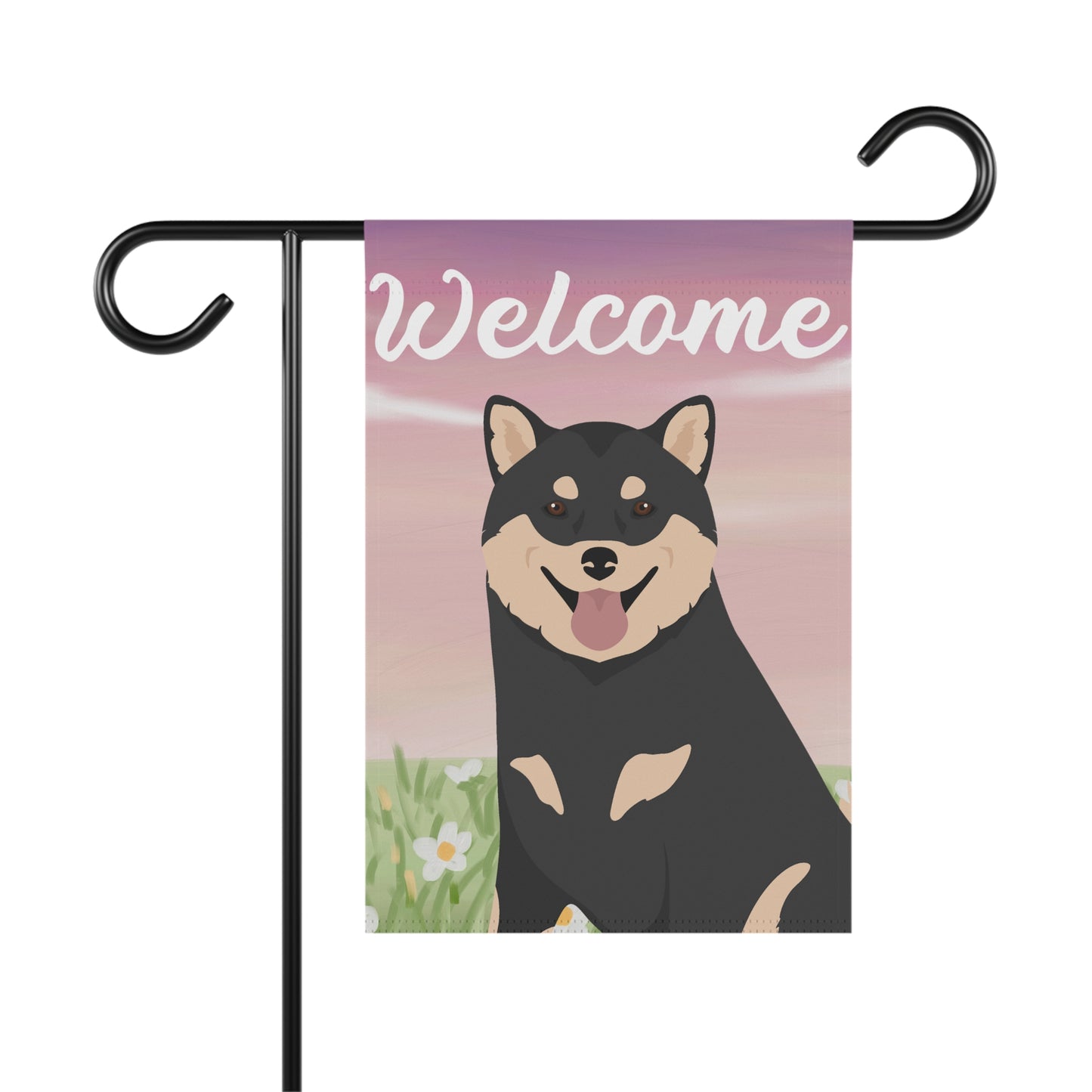 Shiba Inu Dog Welcome Garden Flag