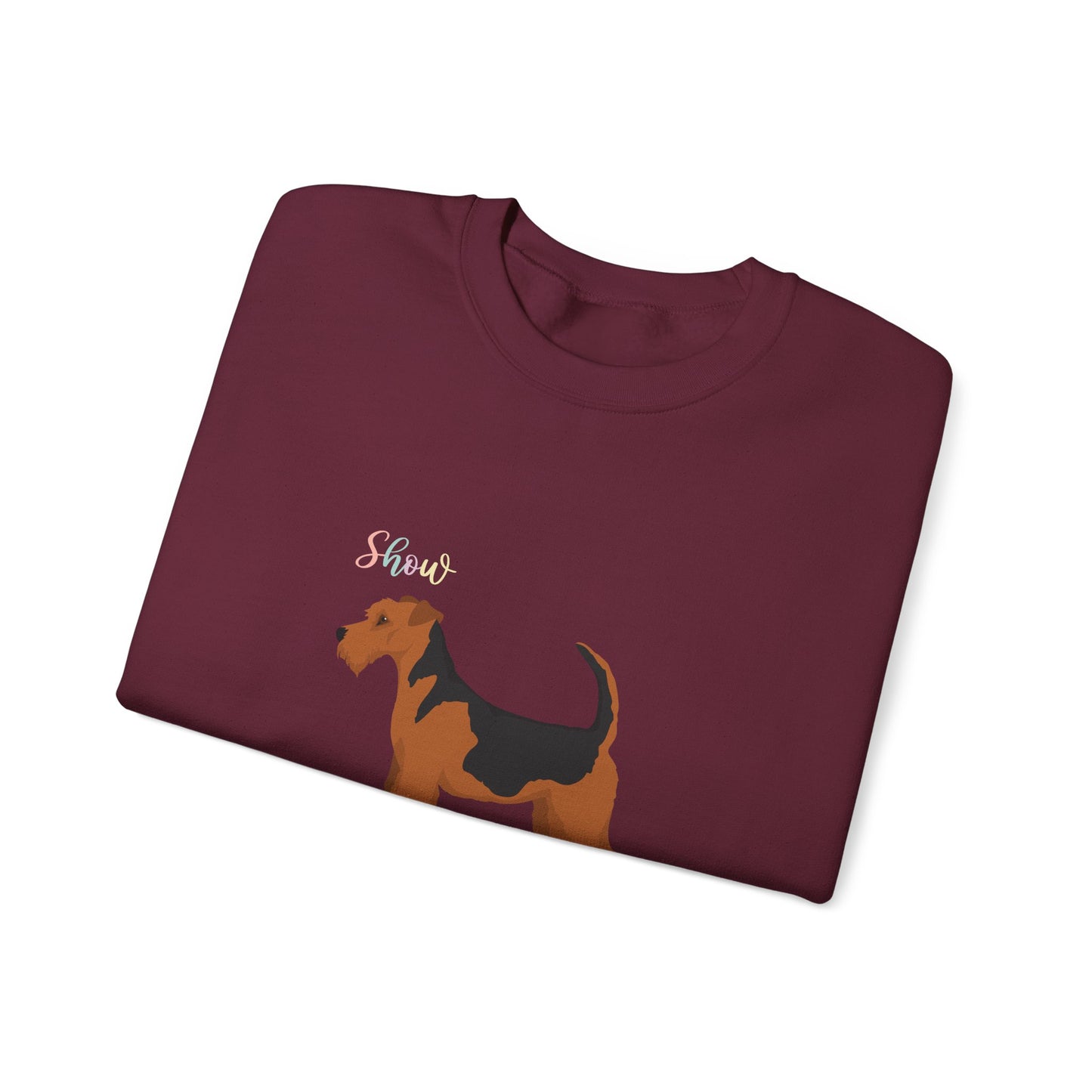 Airdale Terrier Dog Unisex Heavy Blend Crewneck Sweatshirt