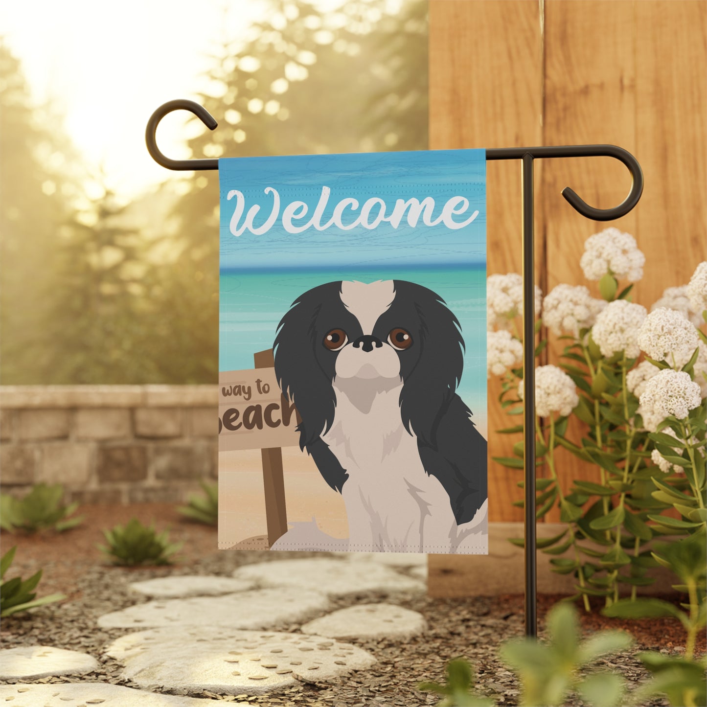 Japanese Chin Dog Garden Flag