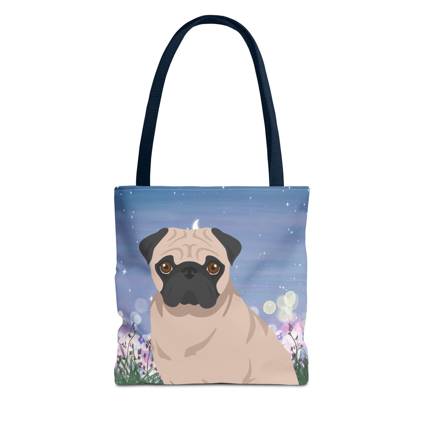 Pug Dog Tote Bag 13x13