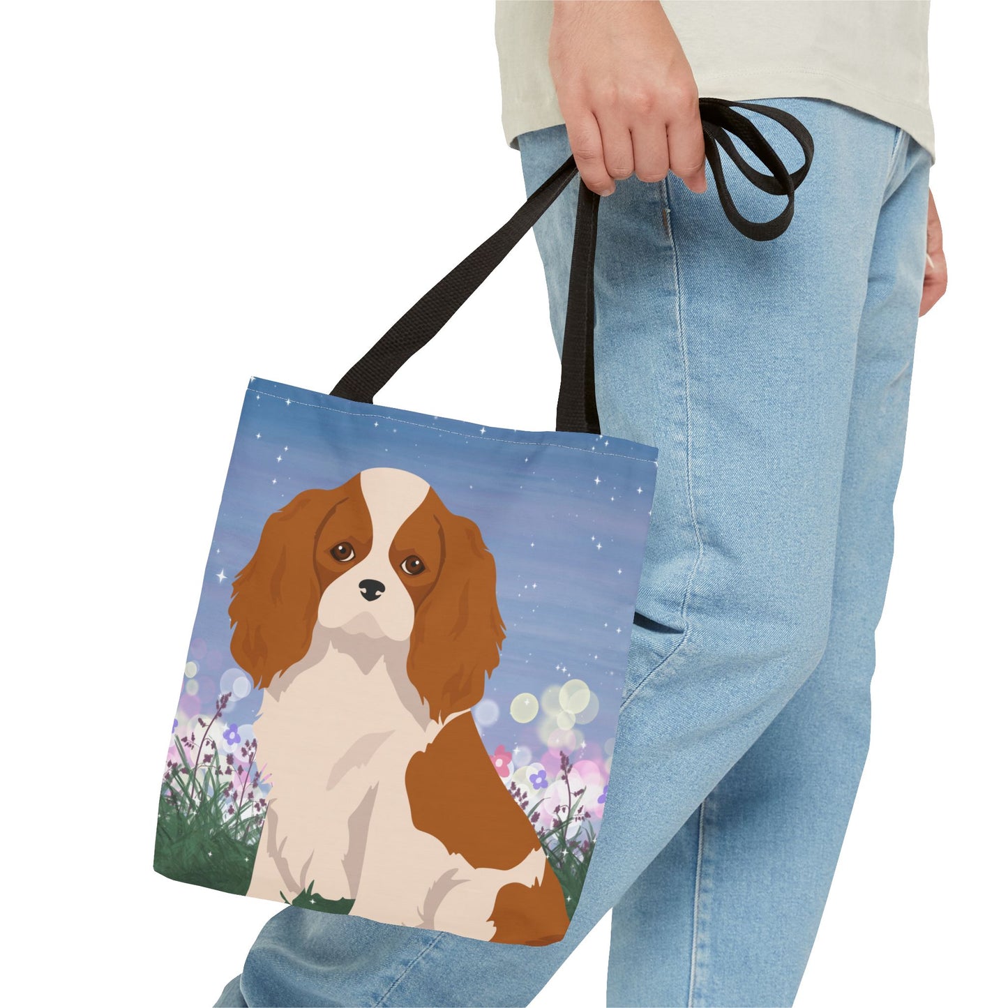 Cavalier King Charles Spaniel Dog Tote Bag 13x13