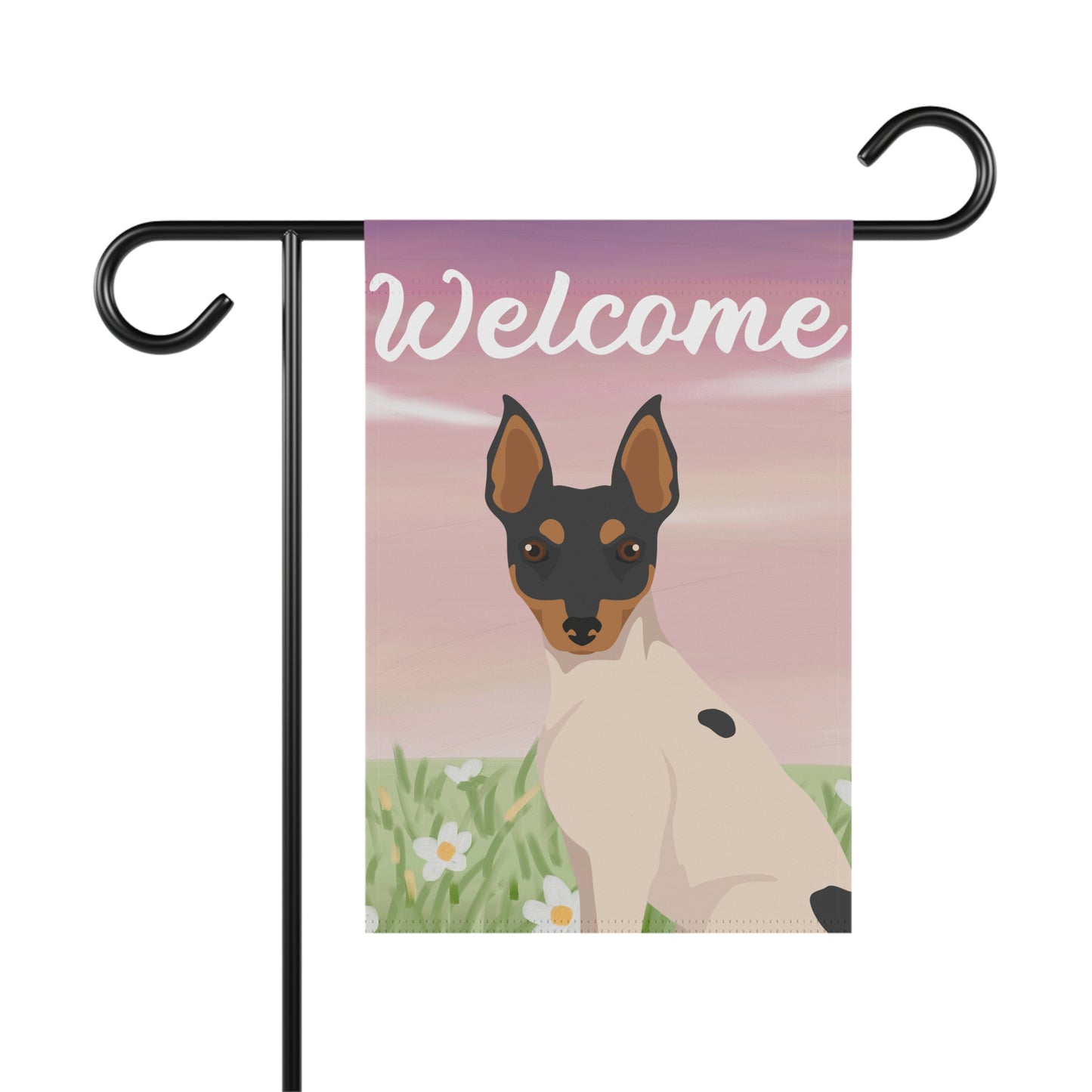 Toy Fox Terrier Dog Welcome Garden Flag