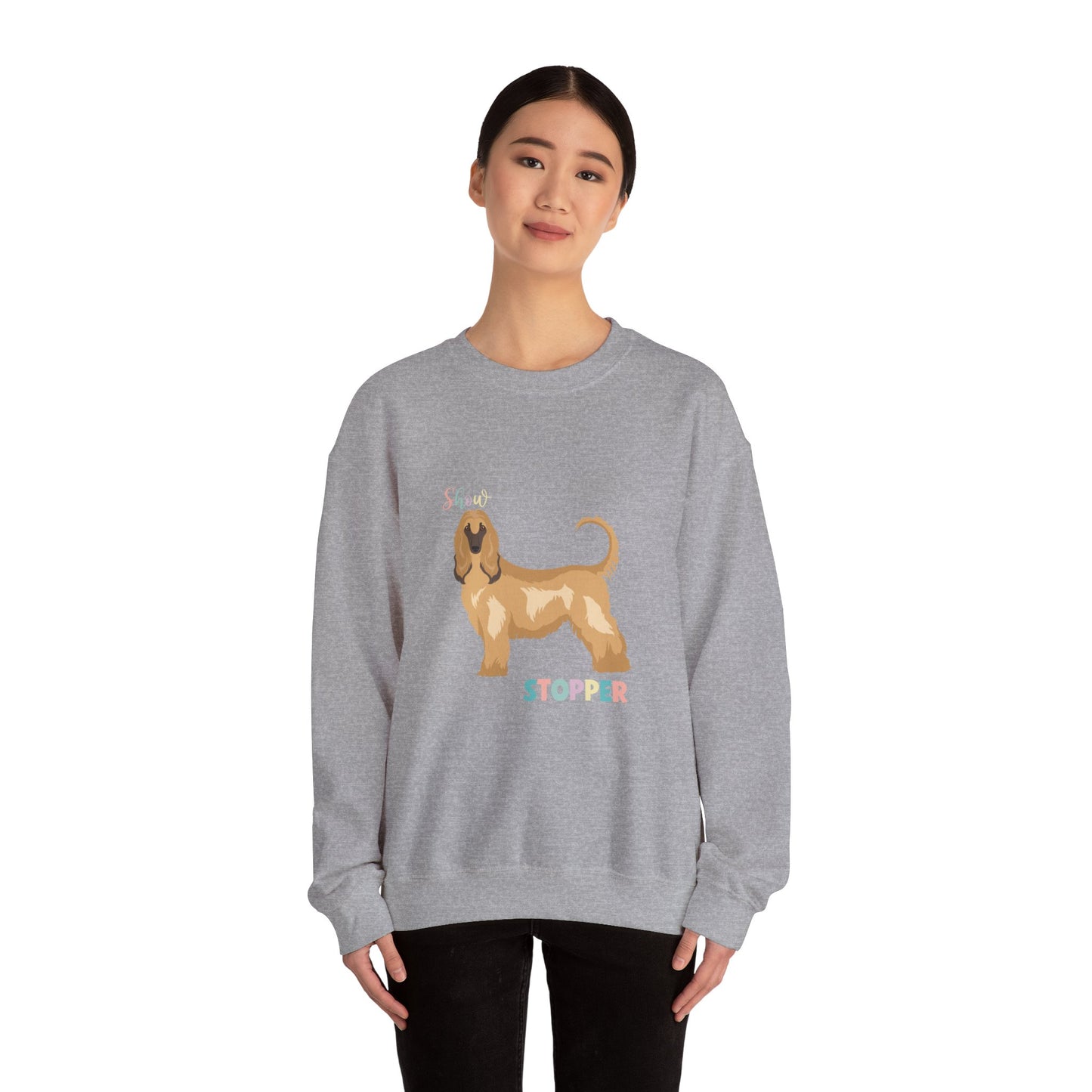 Afghan Hound Dog Unisex Heavy Blend Crewneck Sweatshirt