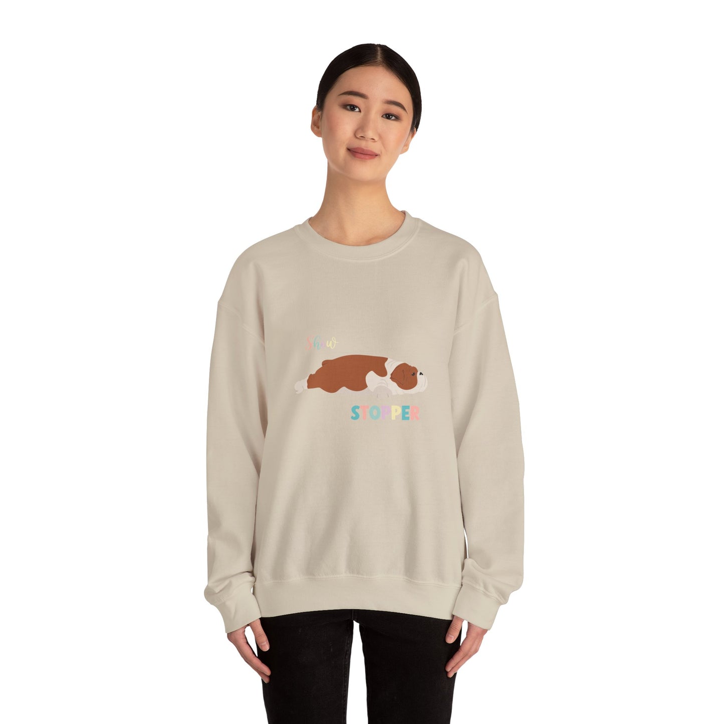 Bulldog Dog Unisex Heavy Blend Crewneck Sweatshirt