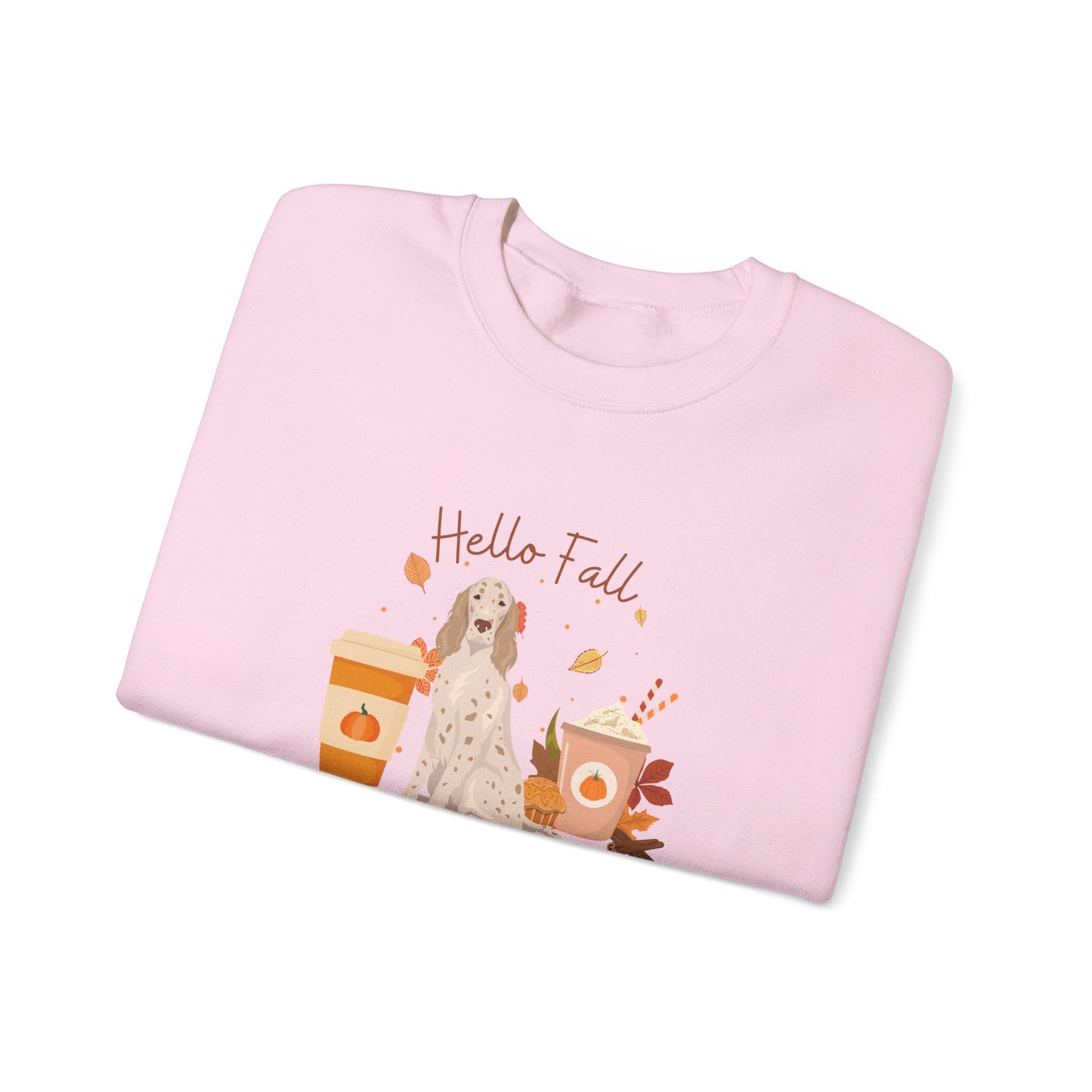 English Setter Dog Fall Unisex Heavy Blend Crewneck Sweatshirt
