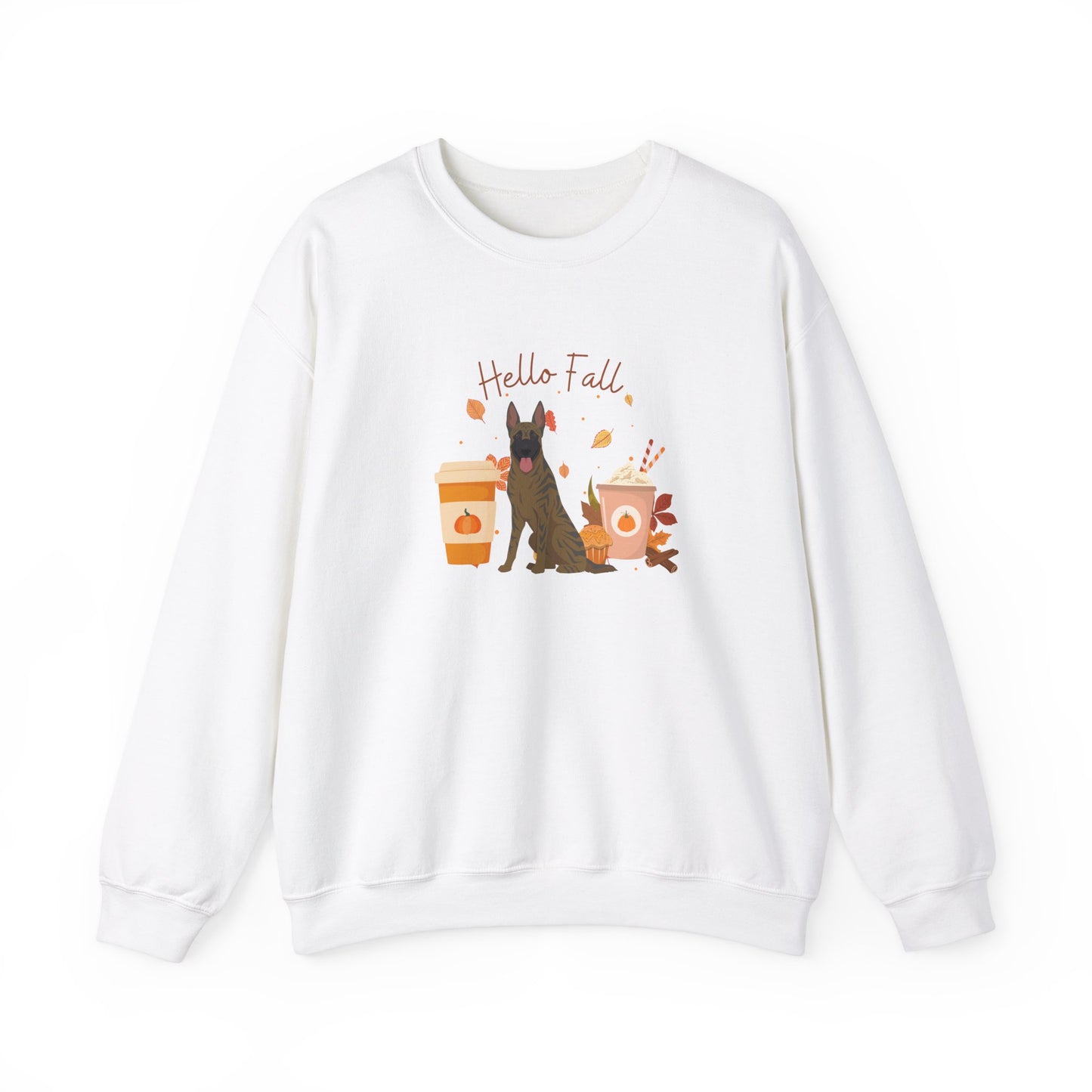 Dutch Shepherd Dog Fall Unisex Heavy Blend Crewneck Sweatshirt