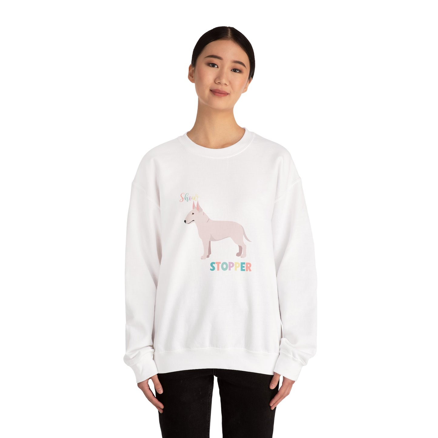 Bull Terrier Dog Unisex Heavy Blend Crewneck Sweatshirt