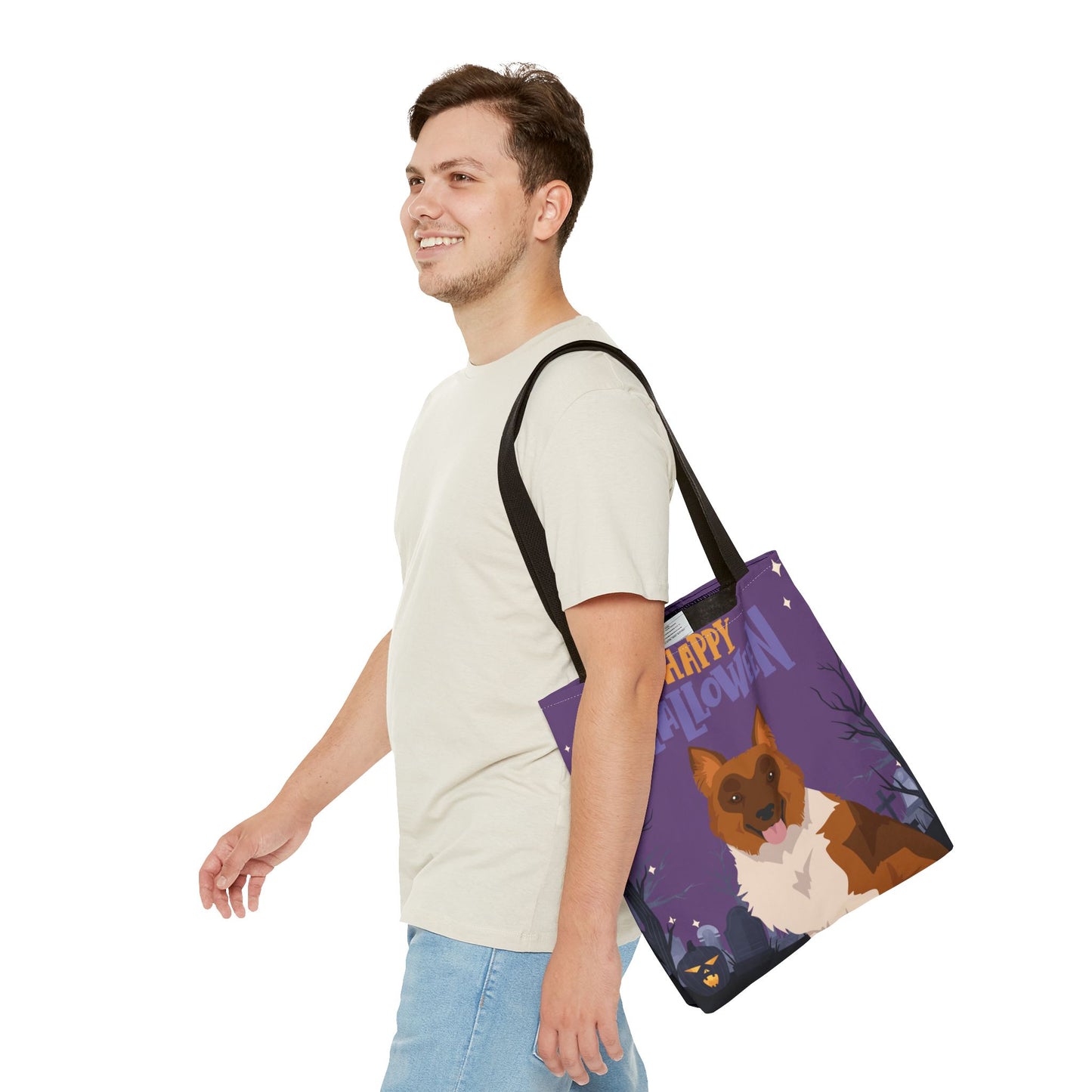 Elo Dog Happy Halloween Tote Bag 16x16