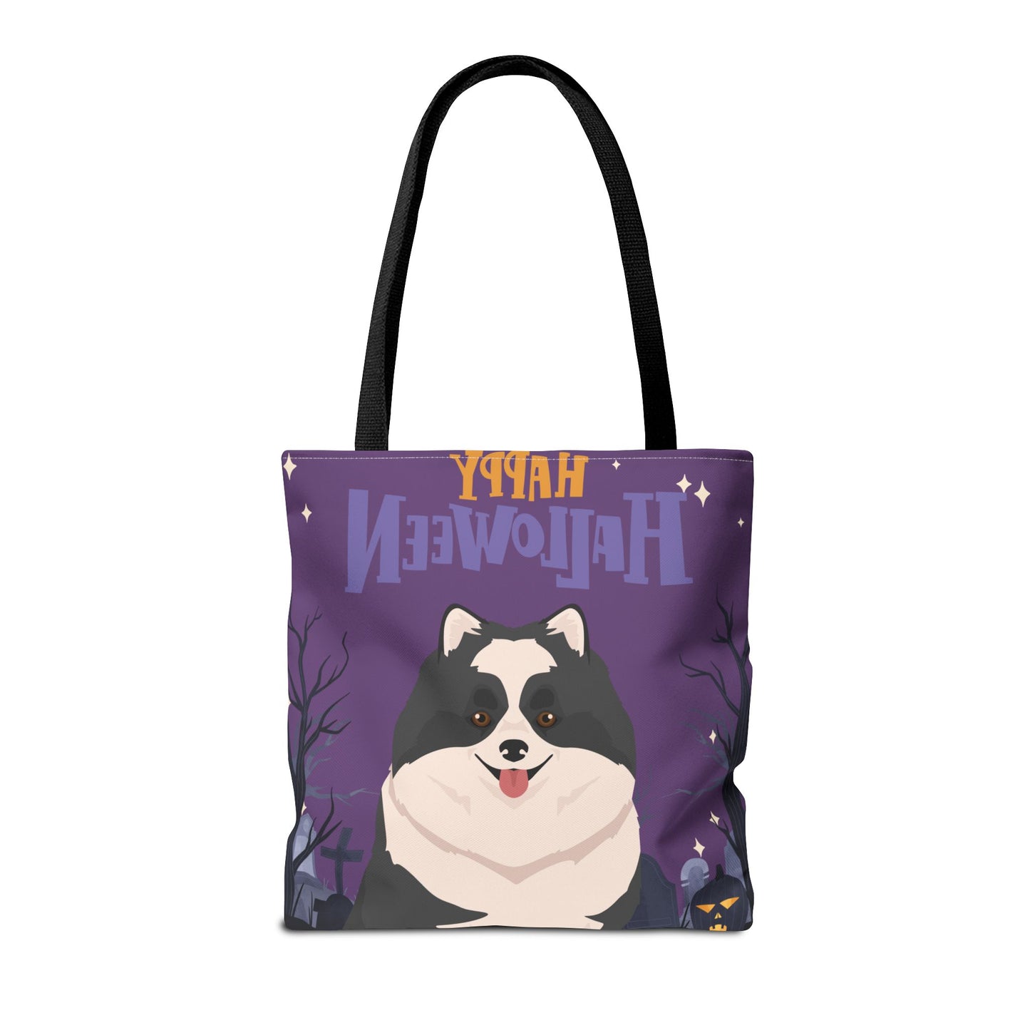 Pomeranian Dog Happy Halloween Tote Bag 16x16