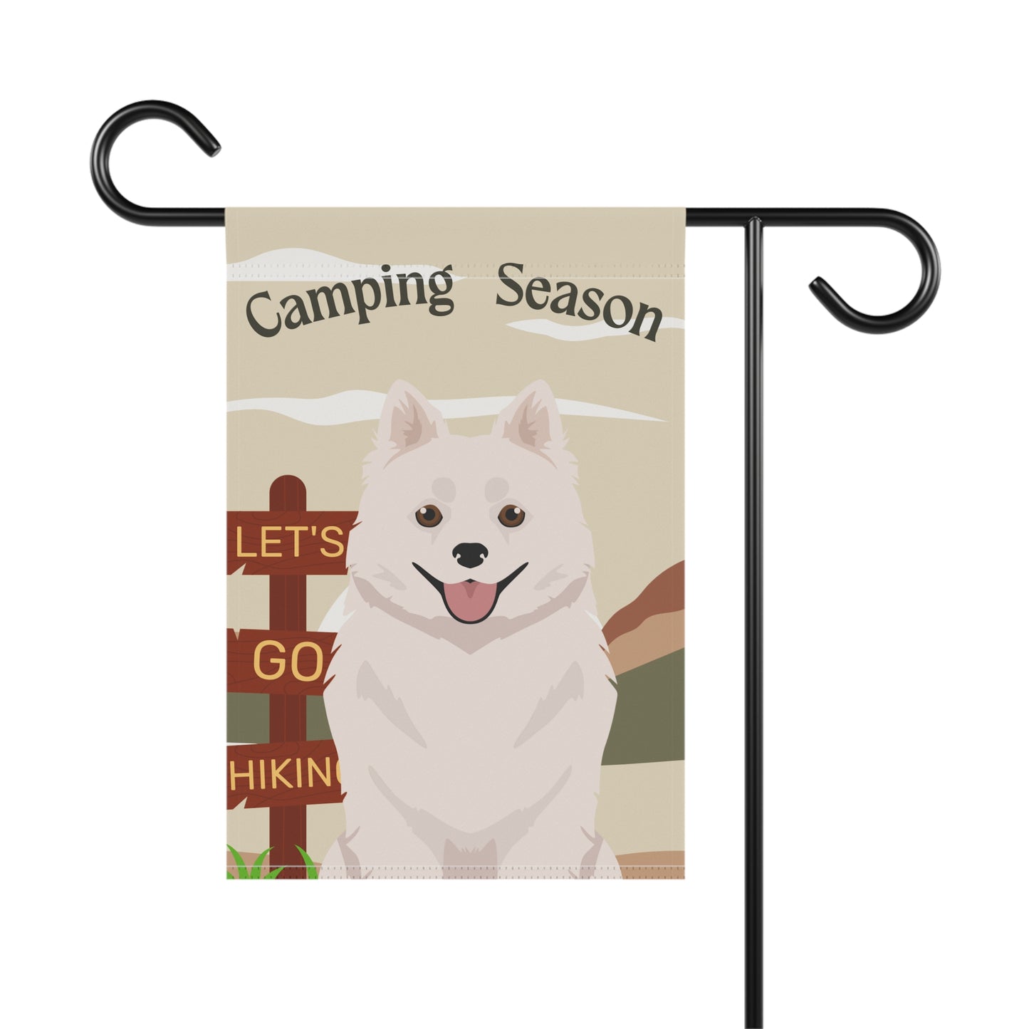 American Eslimo Terrier Dog Camping Garden Flag