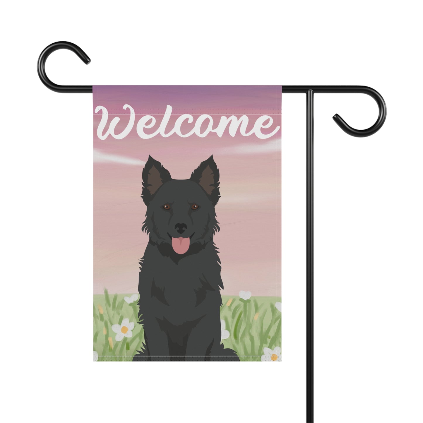 Mudi Dog Welcome Garden Flag