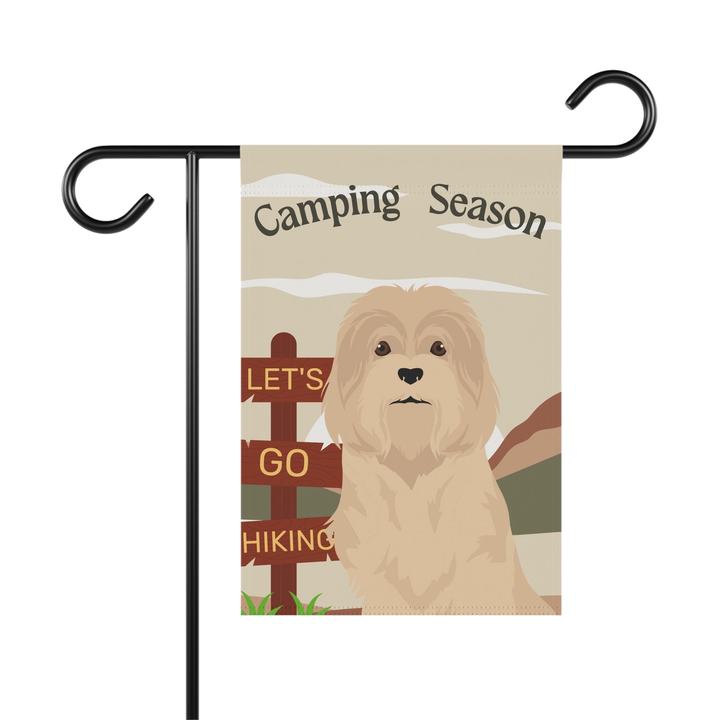 Lowchen Dog Camping Garden Flag