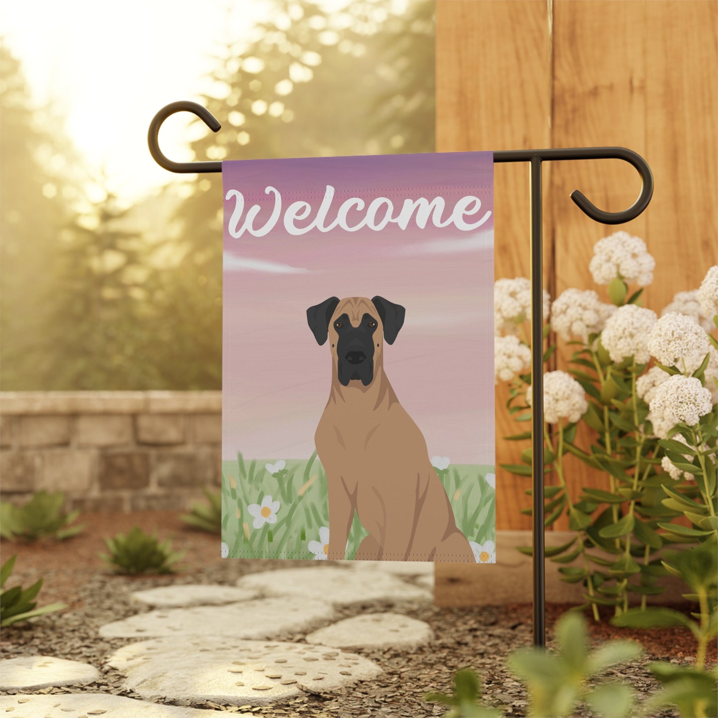 Great Dane Dog Welcome Garden Flag