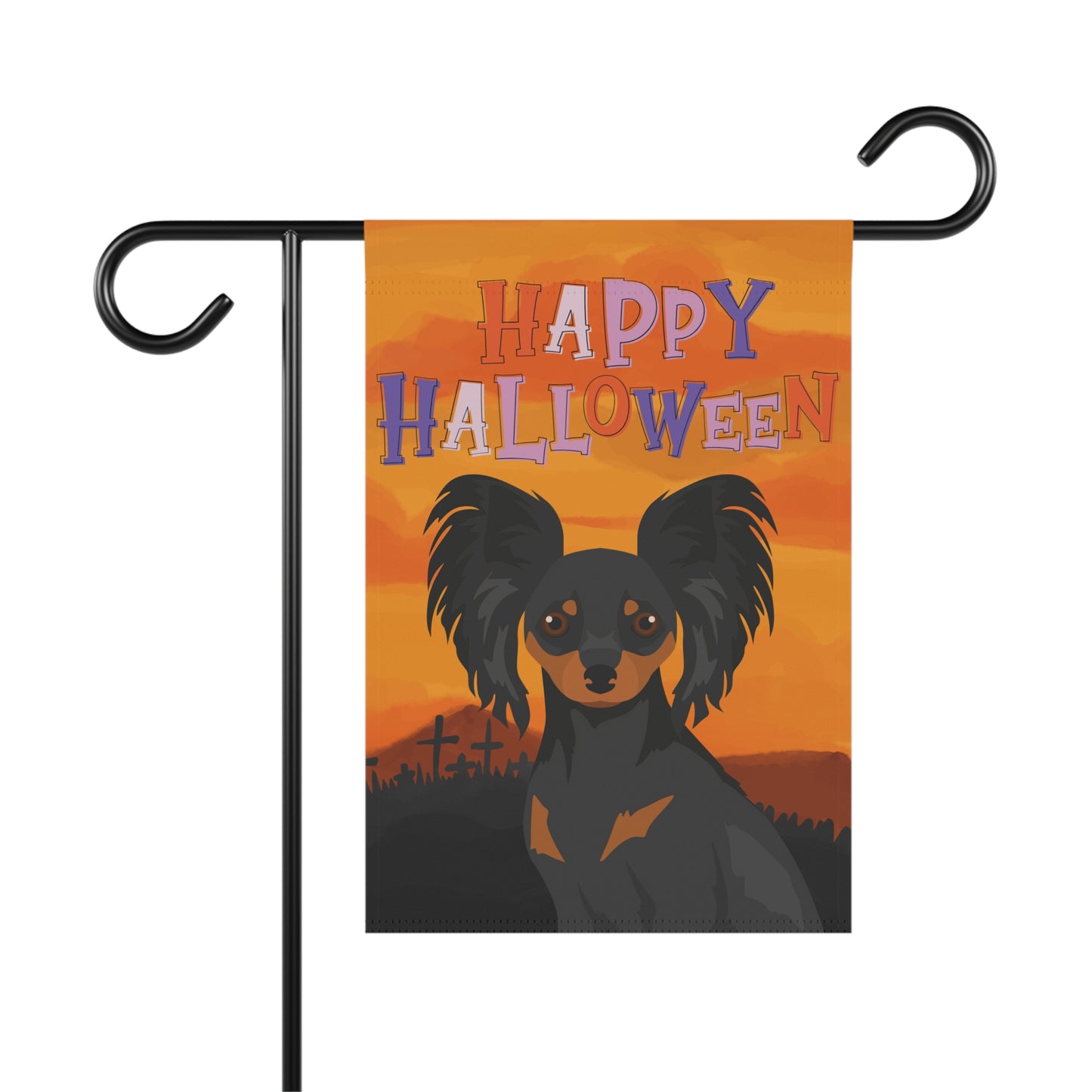 Russian Toy Terrier Dog Halloween Garden Flag