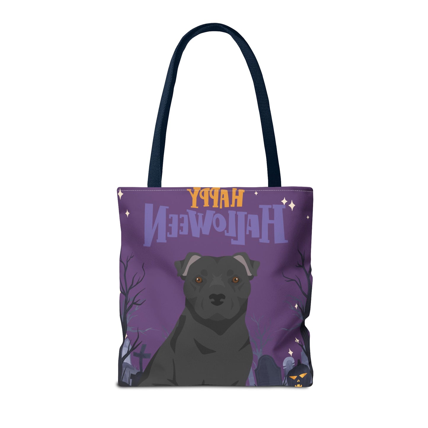 Staffordshire Bull Terrier Dog Happy Halloween Tote Bag 16x16