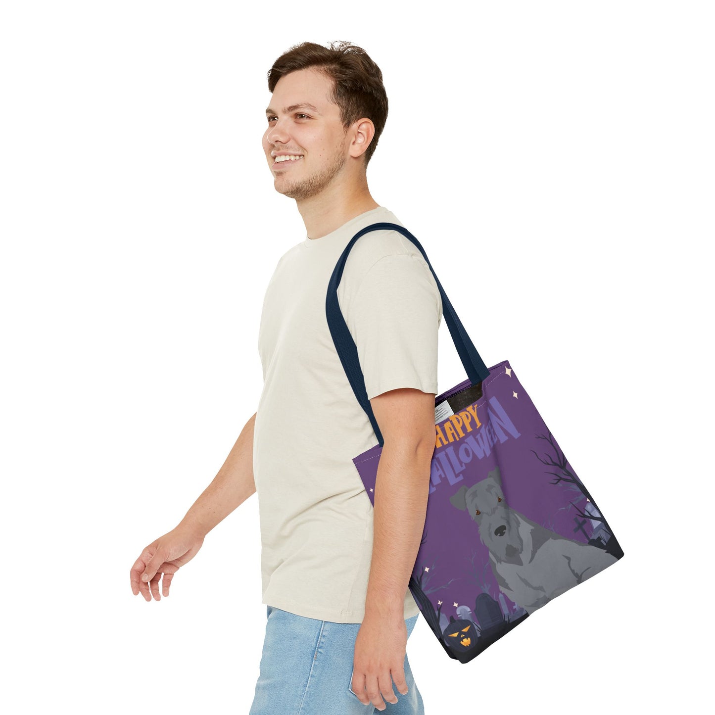 Kerry Blue Terrier Dog Happy Halloween Tote Bag 16x16