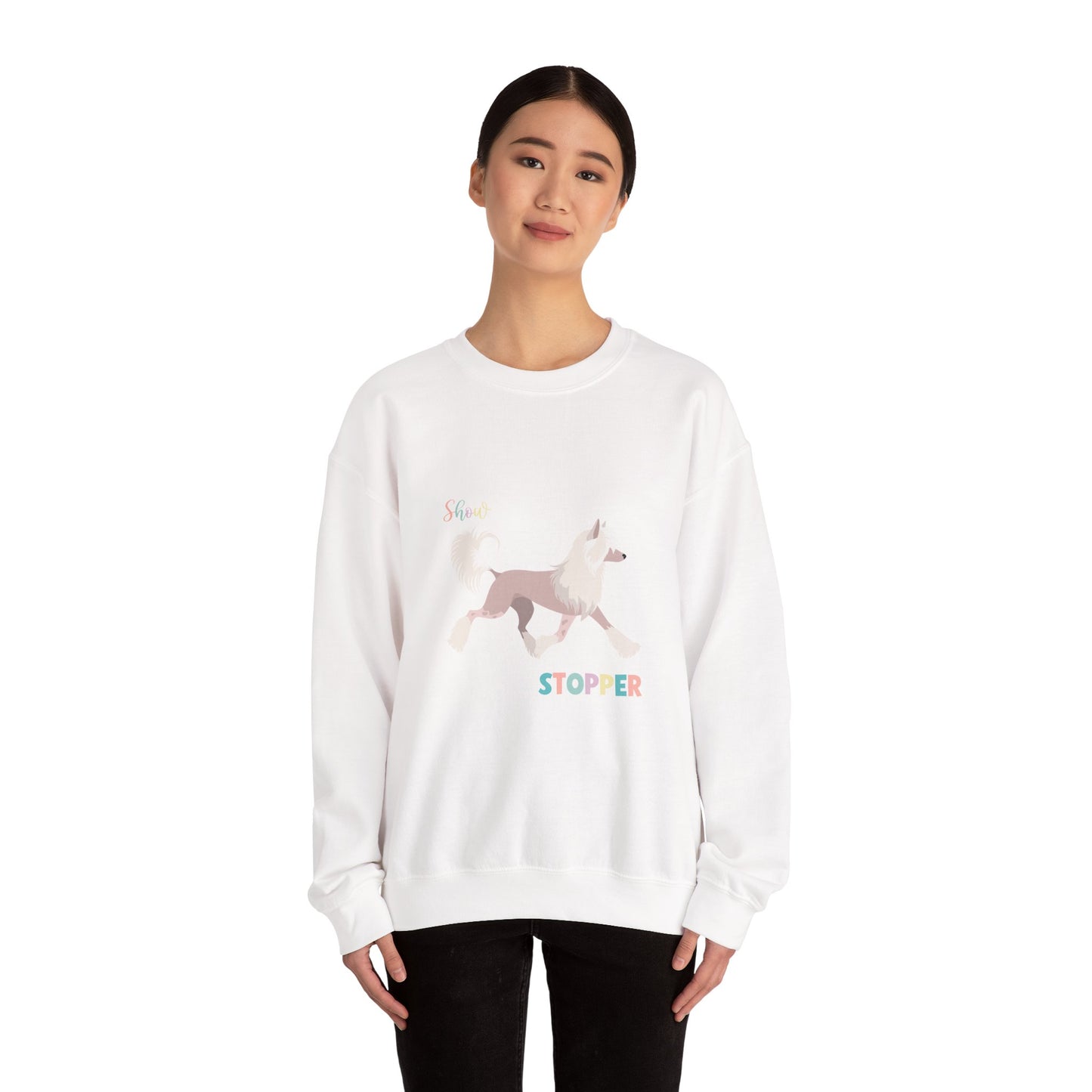 Chinese Crested Dog Dog Unisex Heavy Blend Crewneck Sweatshirt