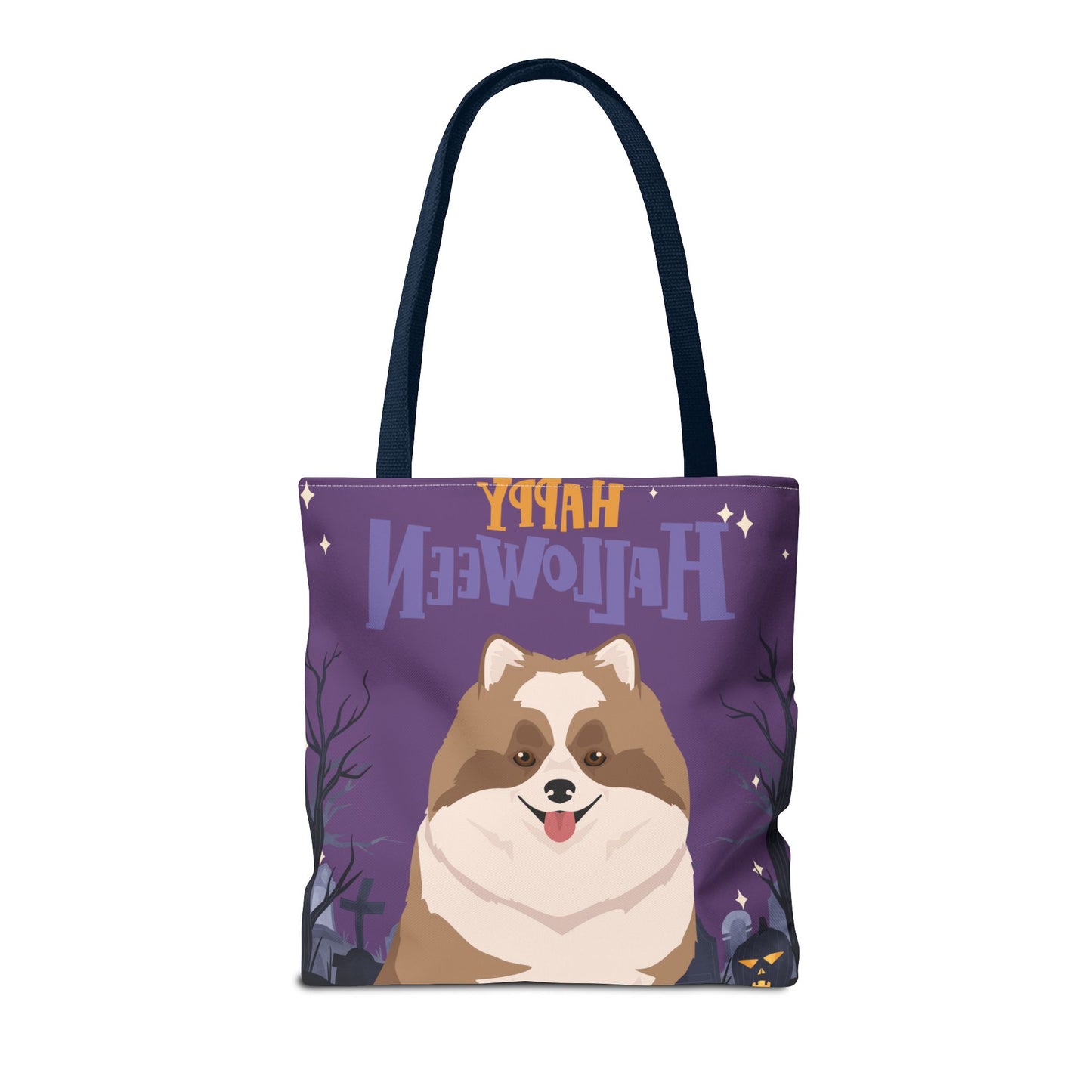 Pomeranian Dog Happy Halloween Tote Bag 16x16