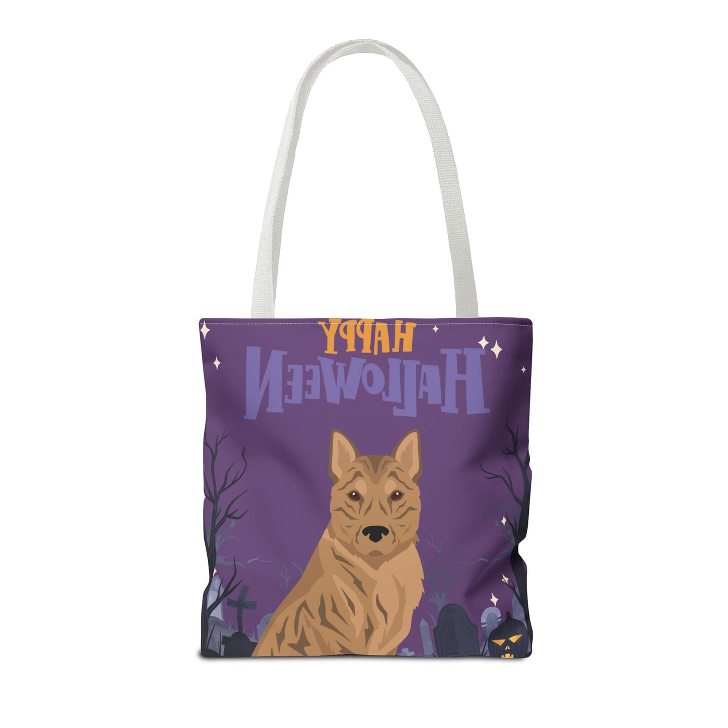 Korean Jindo Dog Happy Halloween Tote Bag 16x16