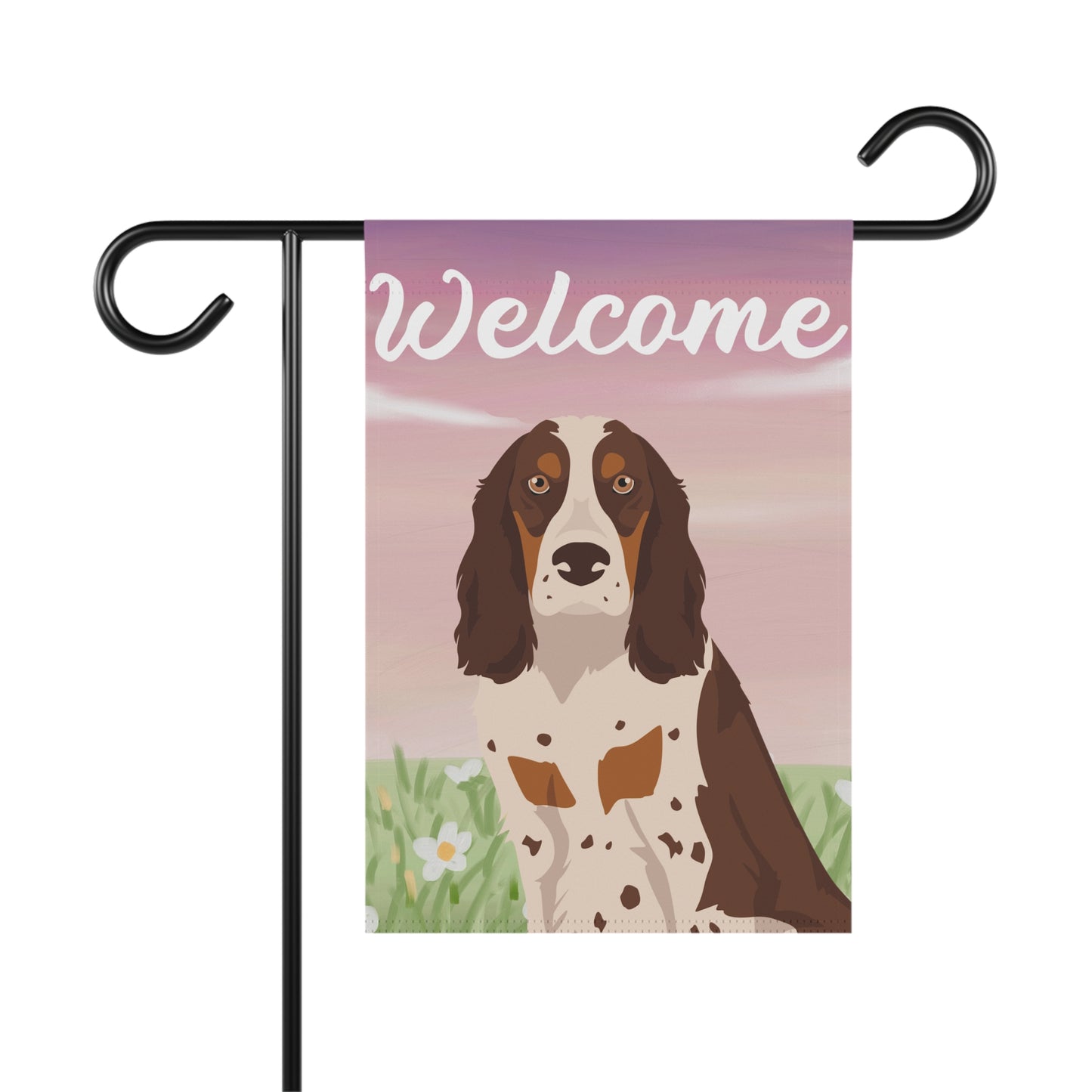 Russian Spaniel Dog Welcome Garden Flag
