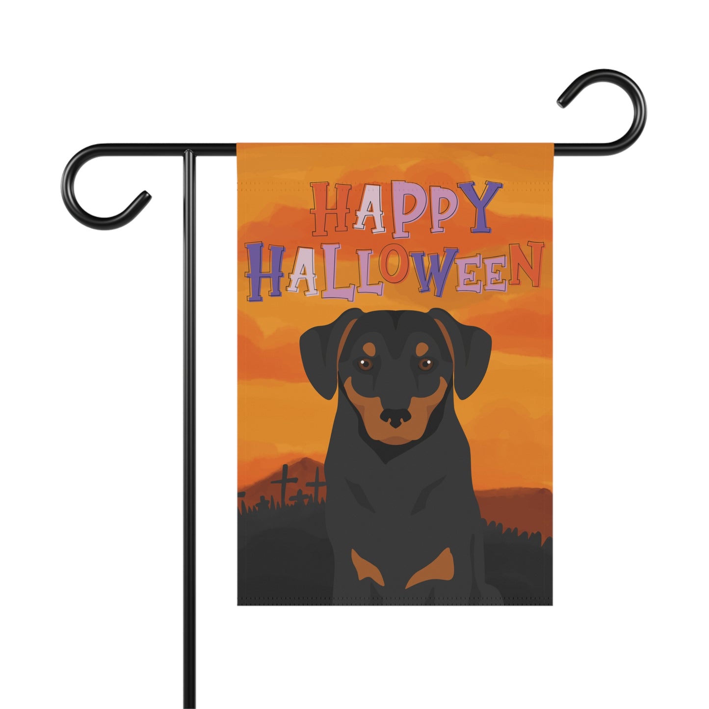 Austrian Pinscher Dog Halloween Garden Flag
