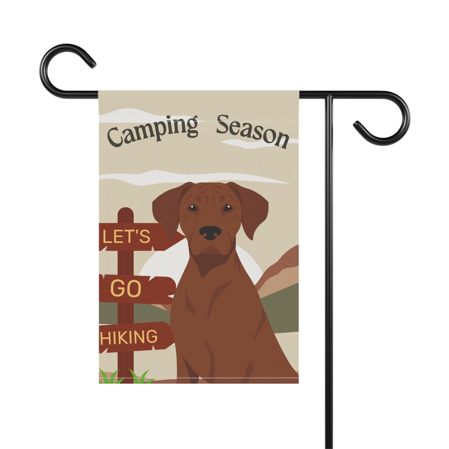 Rhodesian Ridgeback Dog Camping Garden Flag