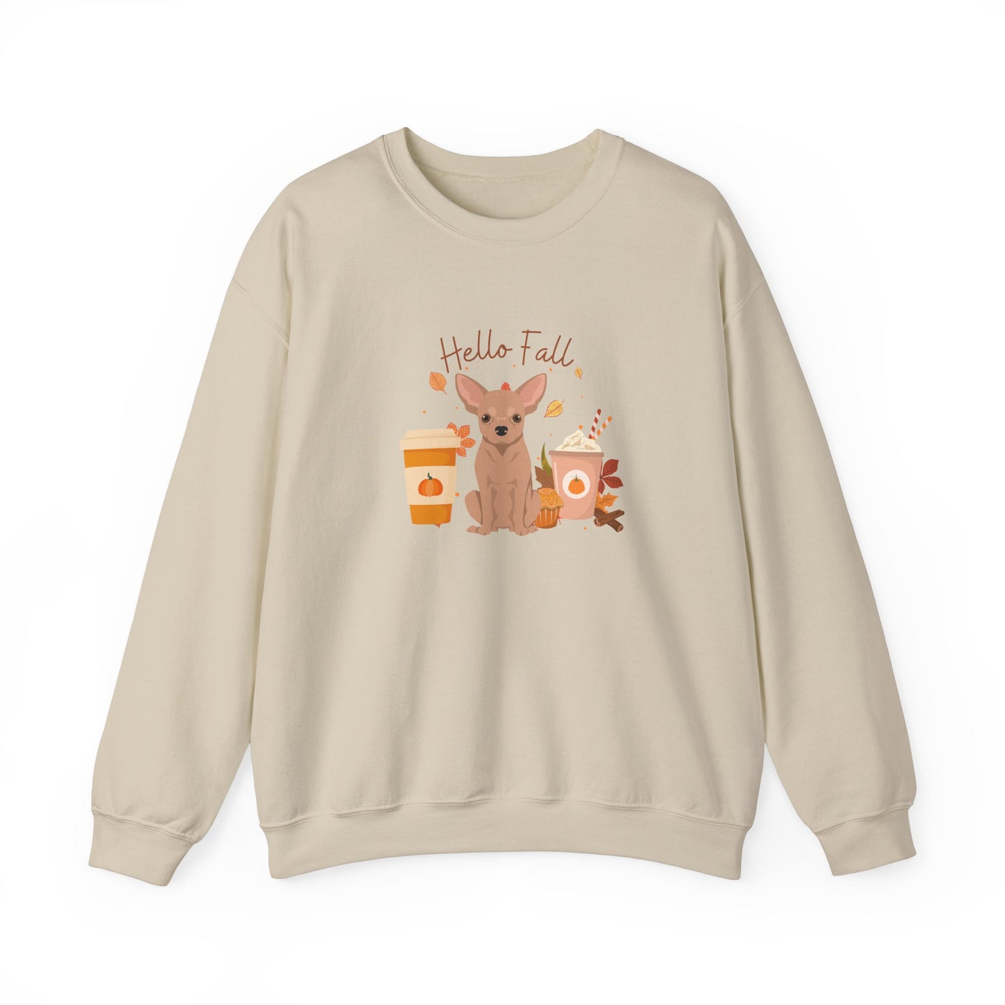 Chihuahua Dog Fall Unisex Heavy Blend Crewneck Sweatshirt