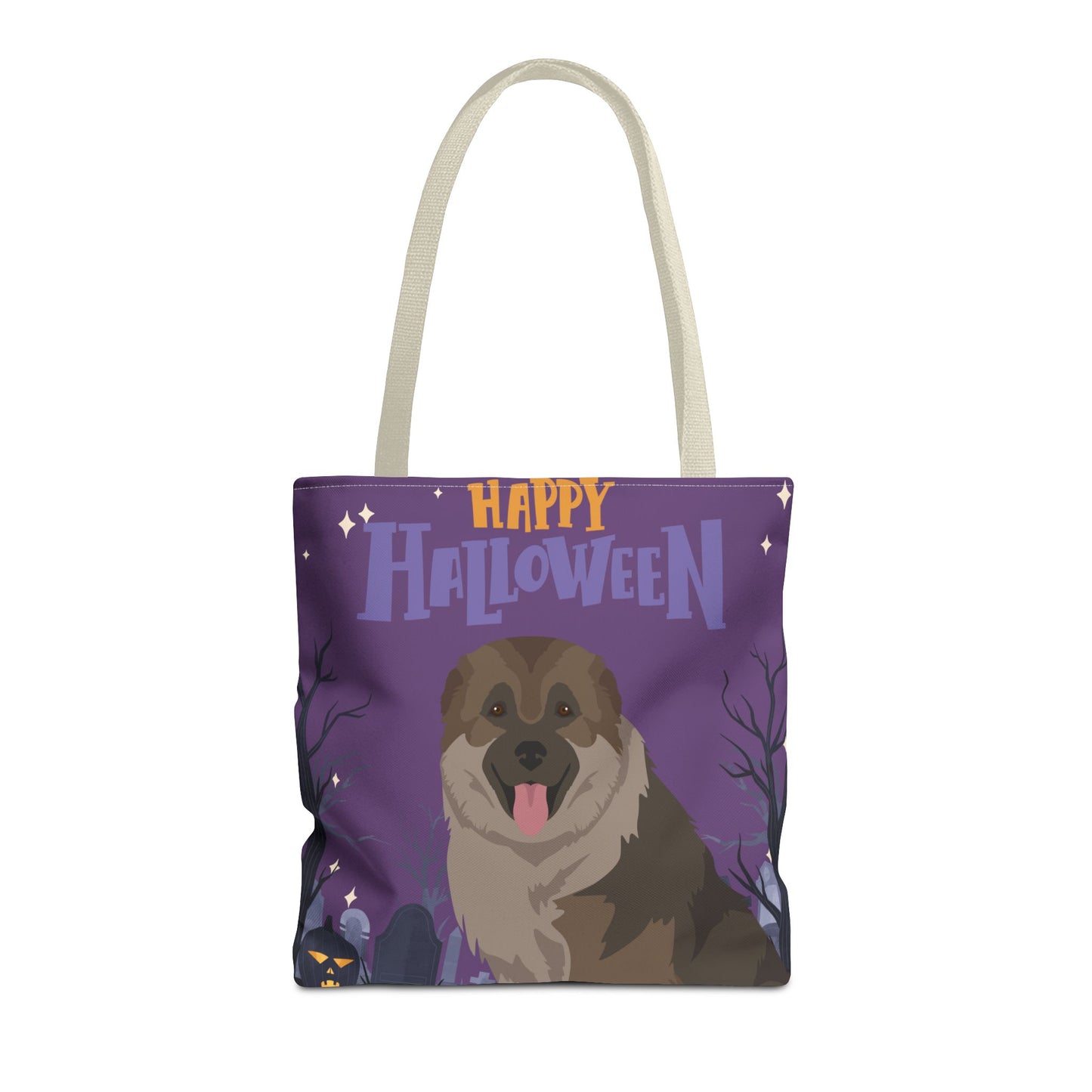 Caucasian Shepherd Dog Happy Halloween Tote Bag 16x16