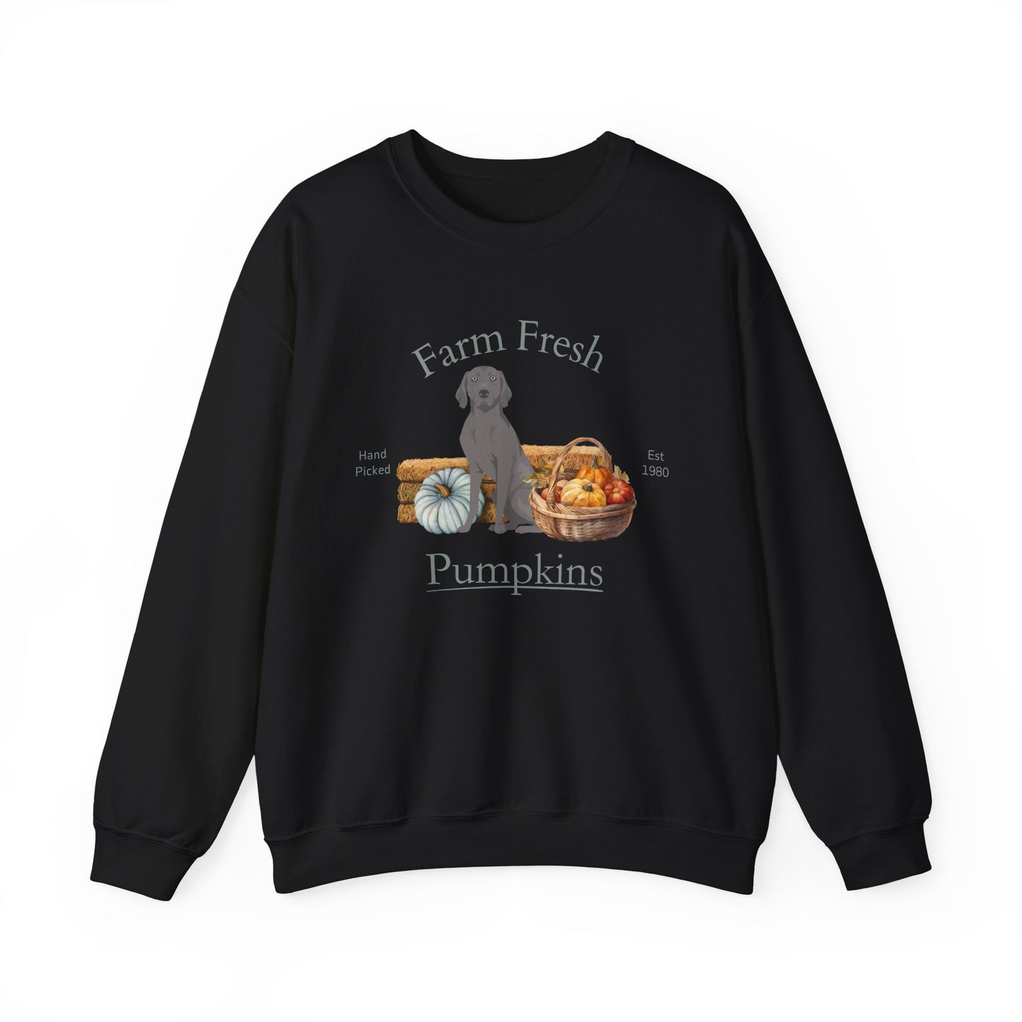 Weimaraner Dog Fall Farm Fresh Unisex Heavy Blend Crewneck Sweatshirt