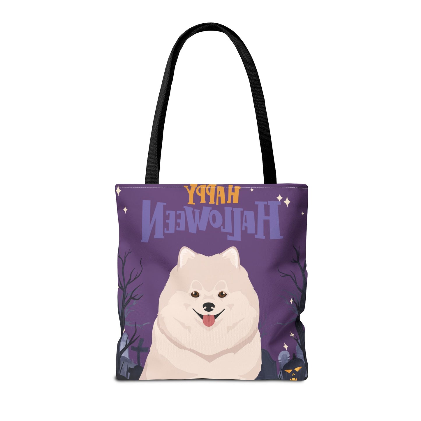 Pomeranian Dog Happy Halloween Tote Bag 16x16