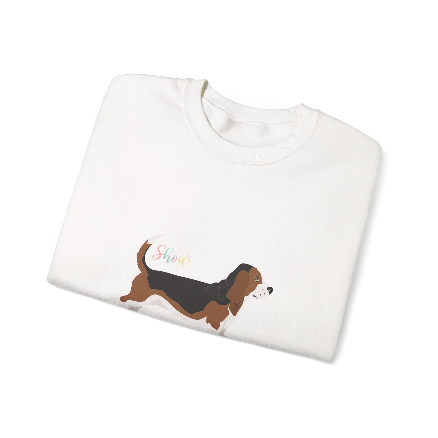 Basset Hound Dog Unisex Heavy Blend Crewneck Sweatshirt