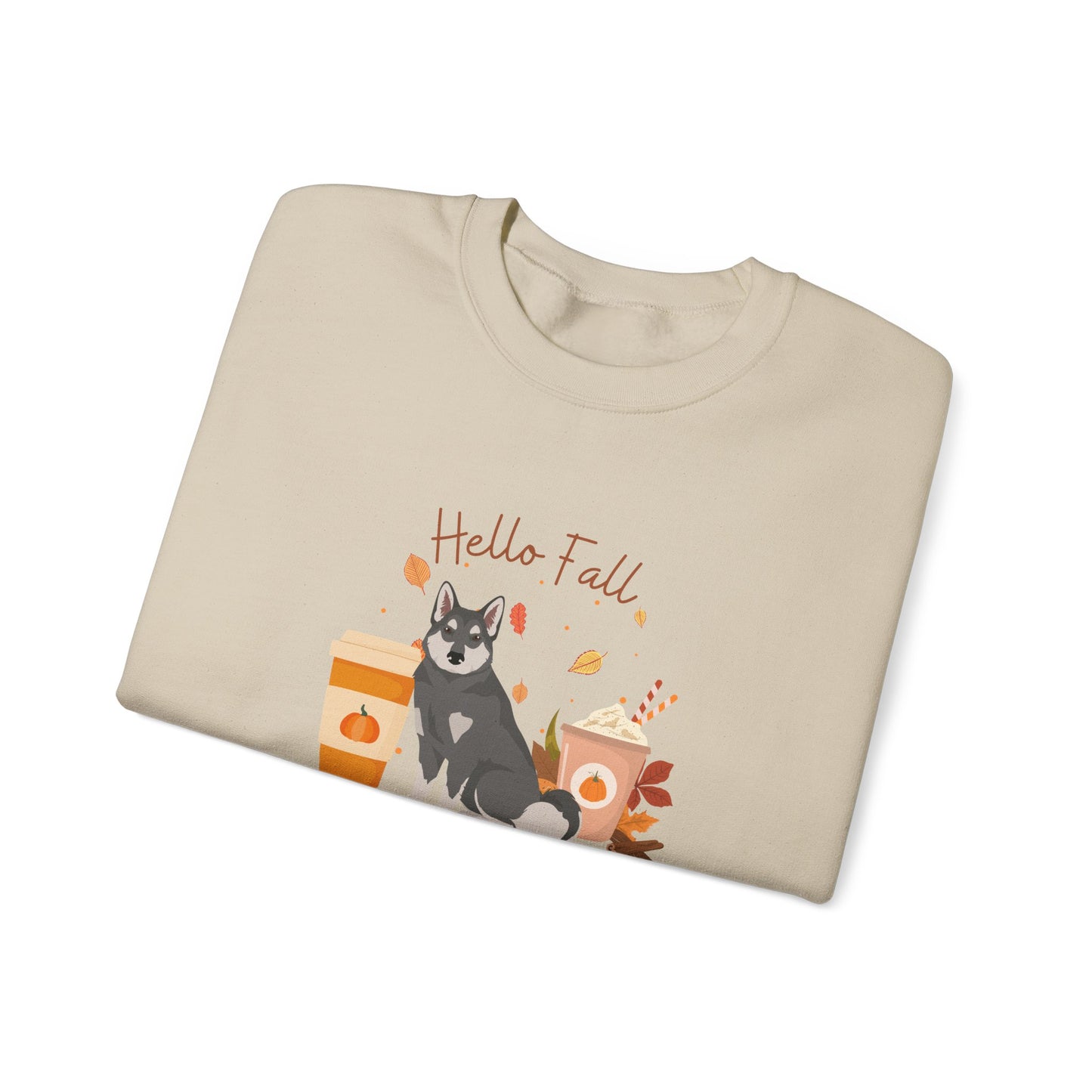 East Siberian Laika Dog Fall Unisex Heavy Blend Crewneck Sweatshirt
