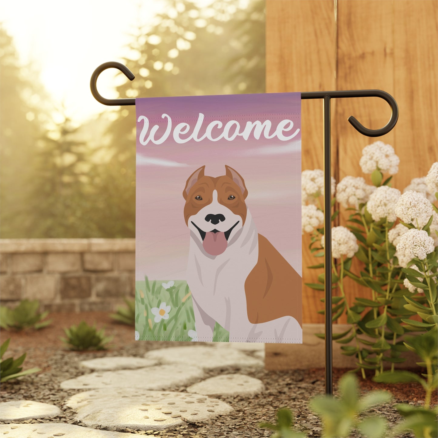 Pit Bull Dog Welcome Garden Flag
