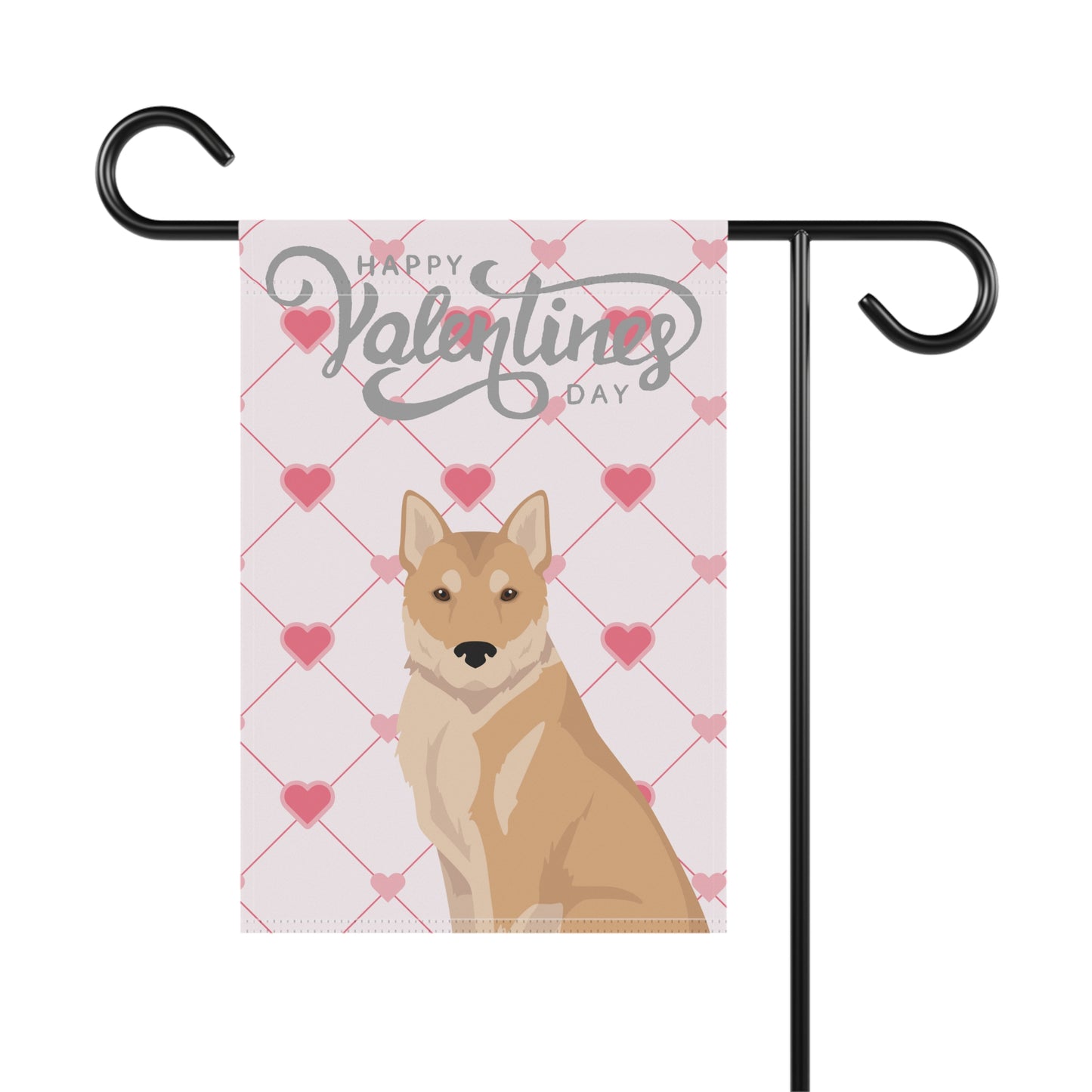 Korean Jindo Dog Valentines Day Garden Flag