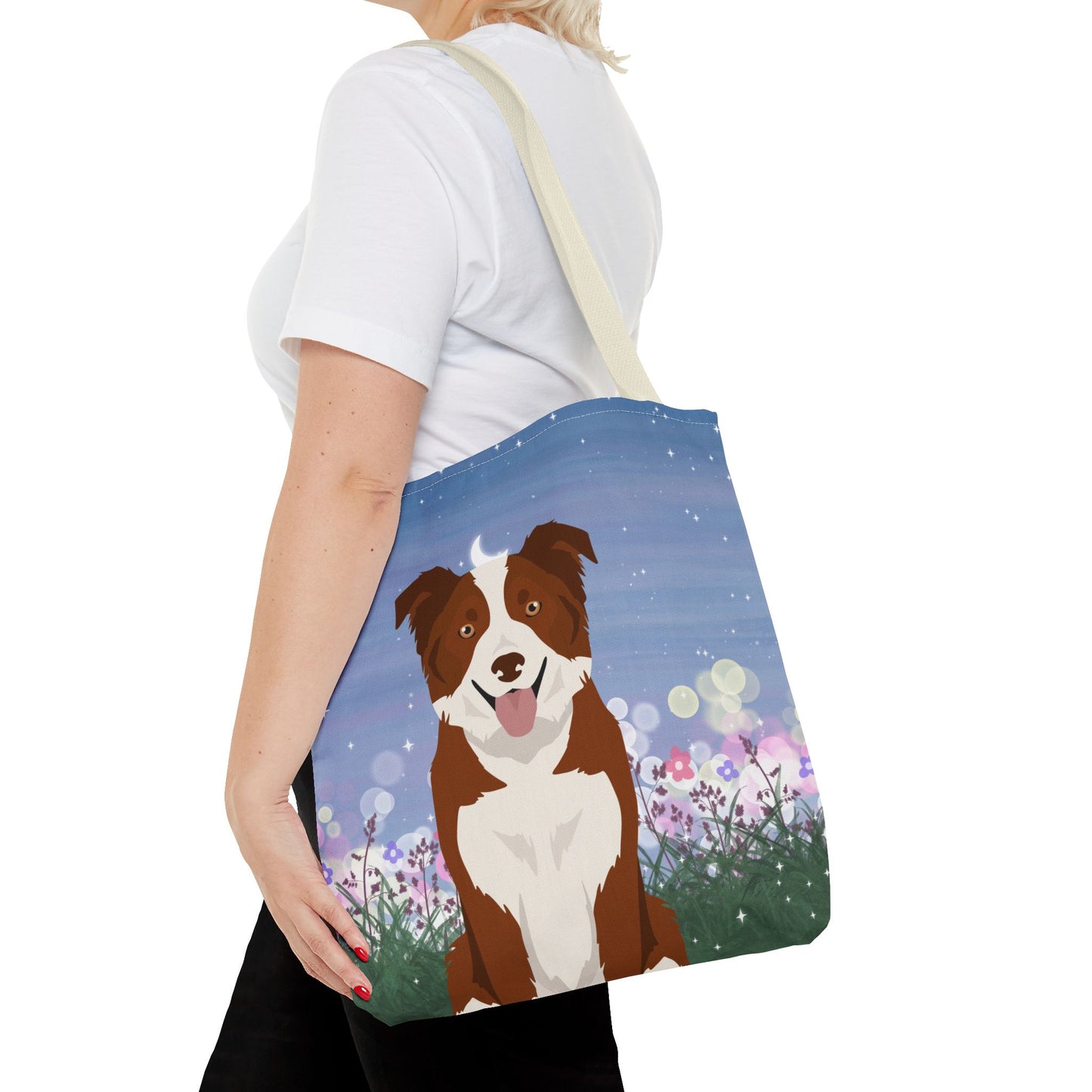 Border Collie Dog Tote Bag 16x16