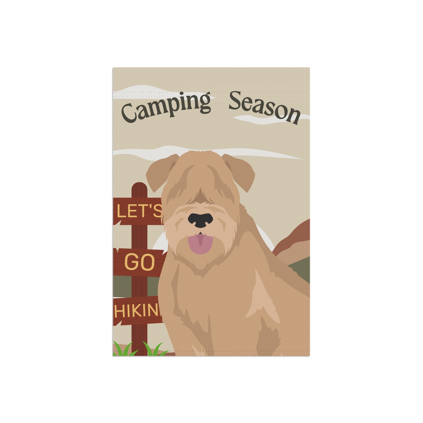 Soft Coated Wheaten Terrier Dog Camping Garden Flag