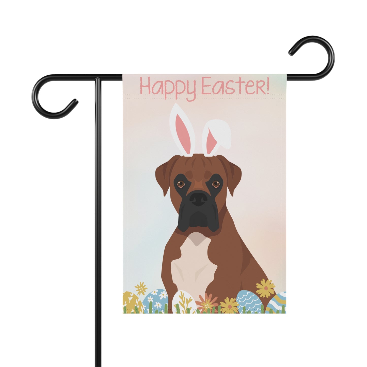 Boxer Dog Happy Easter Garden Flag