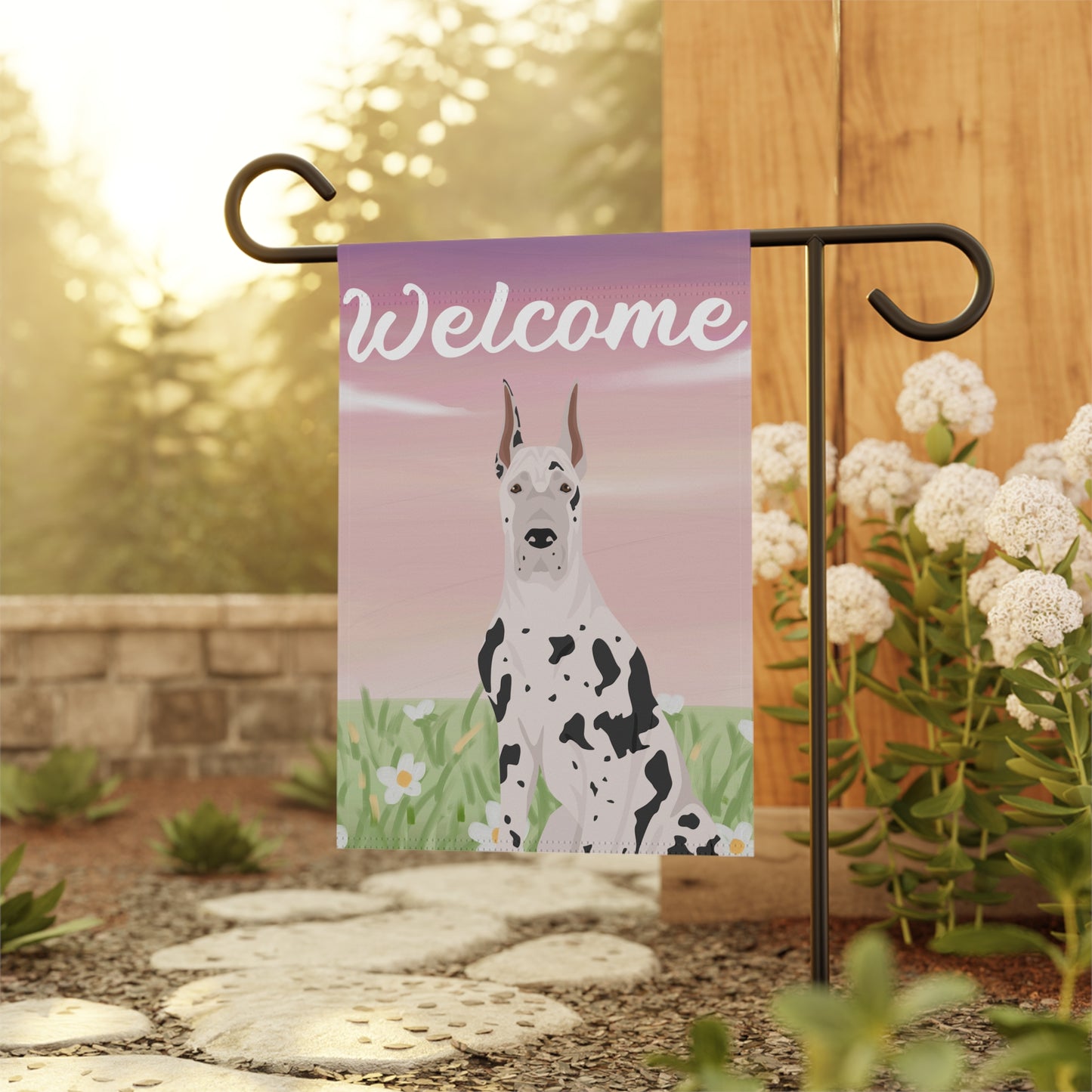 Great Dane Dog Welcome Garden Flag