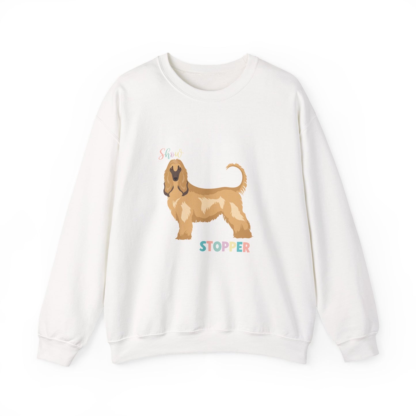 Afghan Hound Dog Unisex Heavy Blend Crewneck Sweatshirt