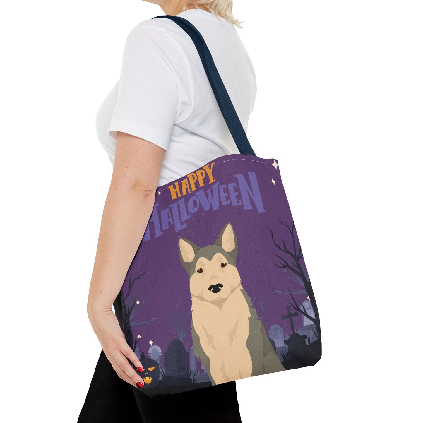 West Siberian Laika Dog Happy Halloween Tote Bag 16x16