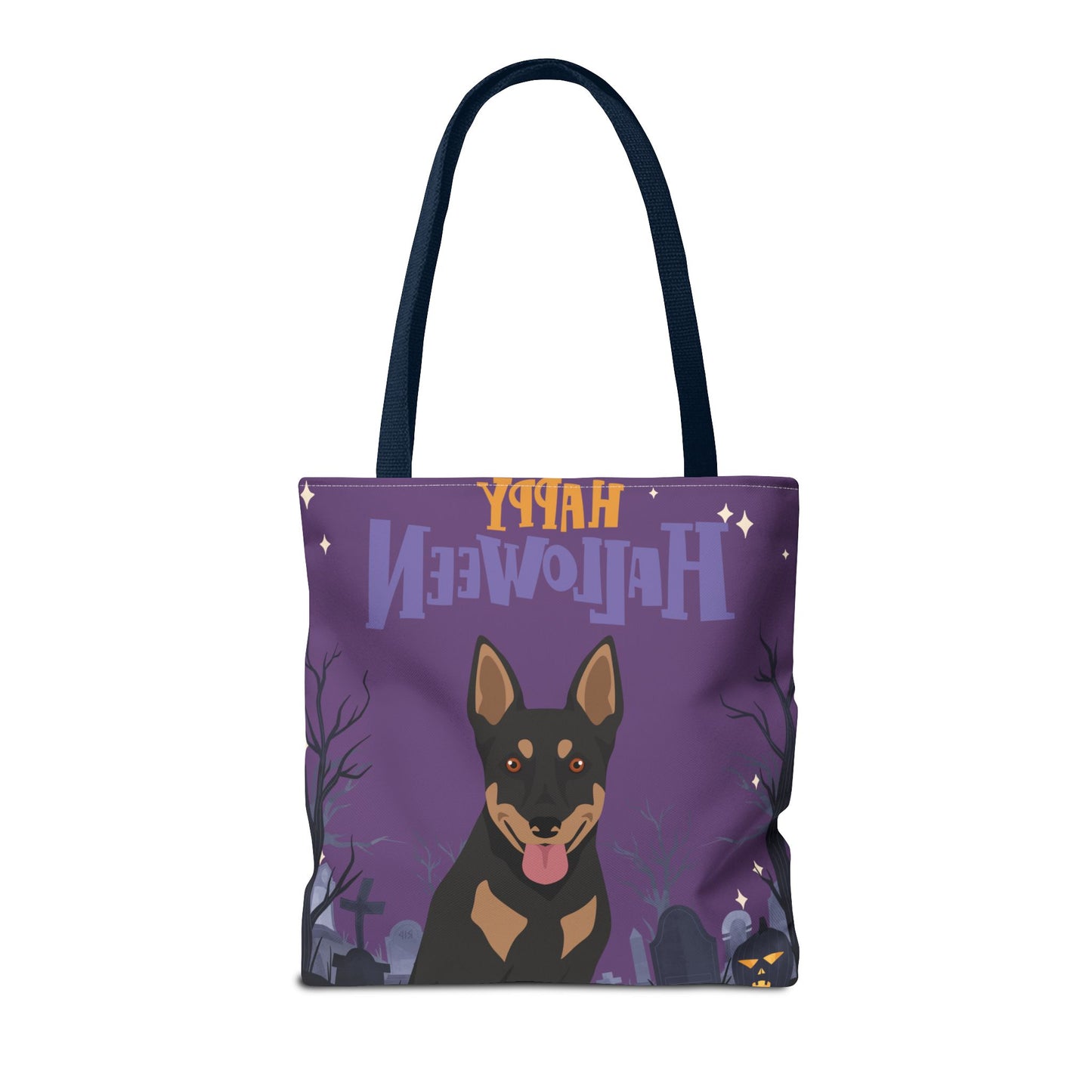 Australian Kelpie Dog Happy Halloween Tote Bag 16x16