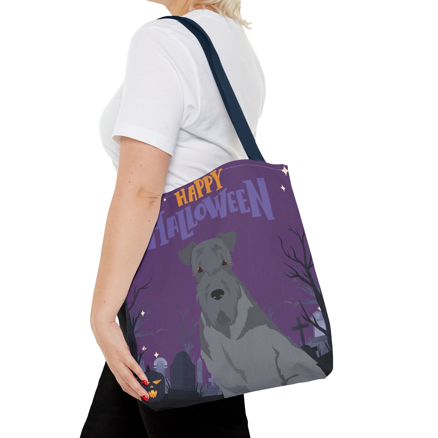 Kerry Blue Terrier Dog Happy Halloween Tote Bag 16x16