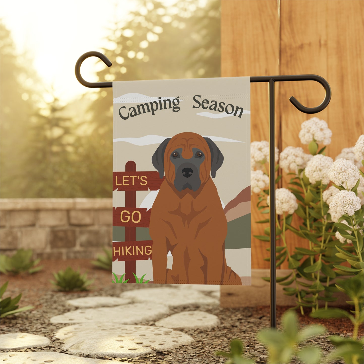 Tosa Inu Dog Camping Garden Flag