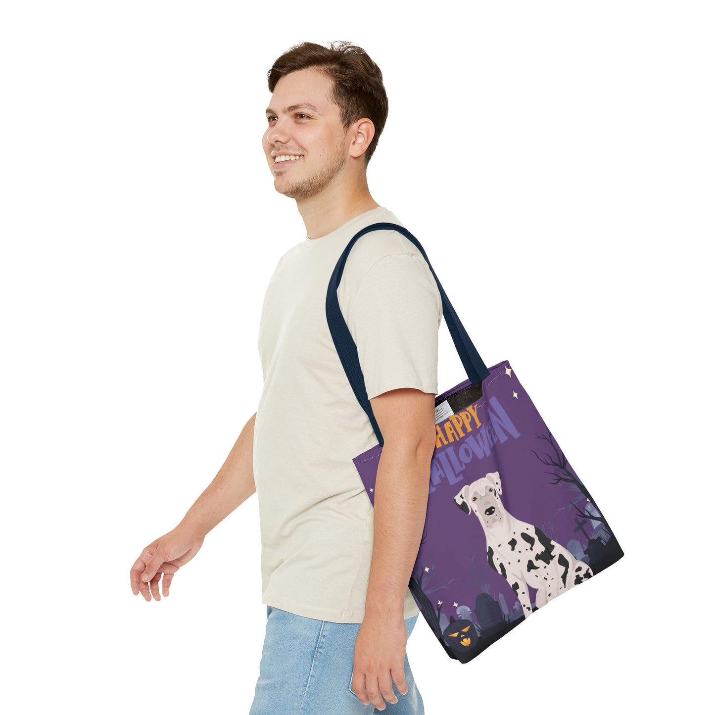 Great Dane Dog Happy Halloween Tote Bag 16x16