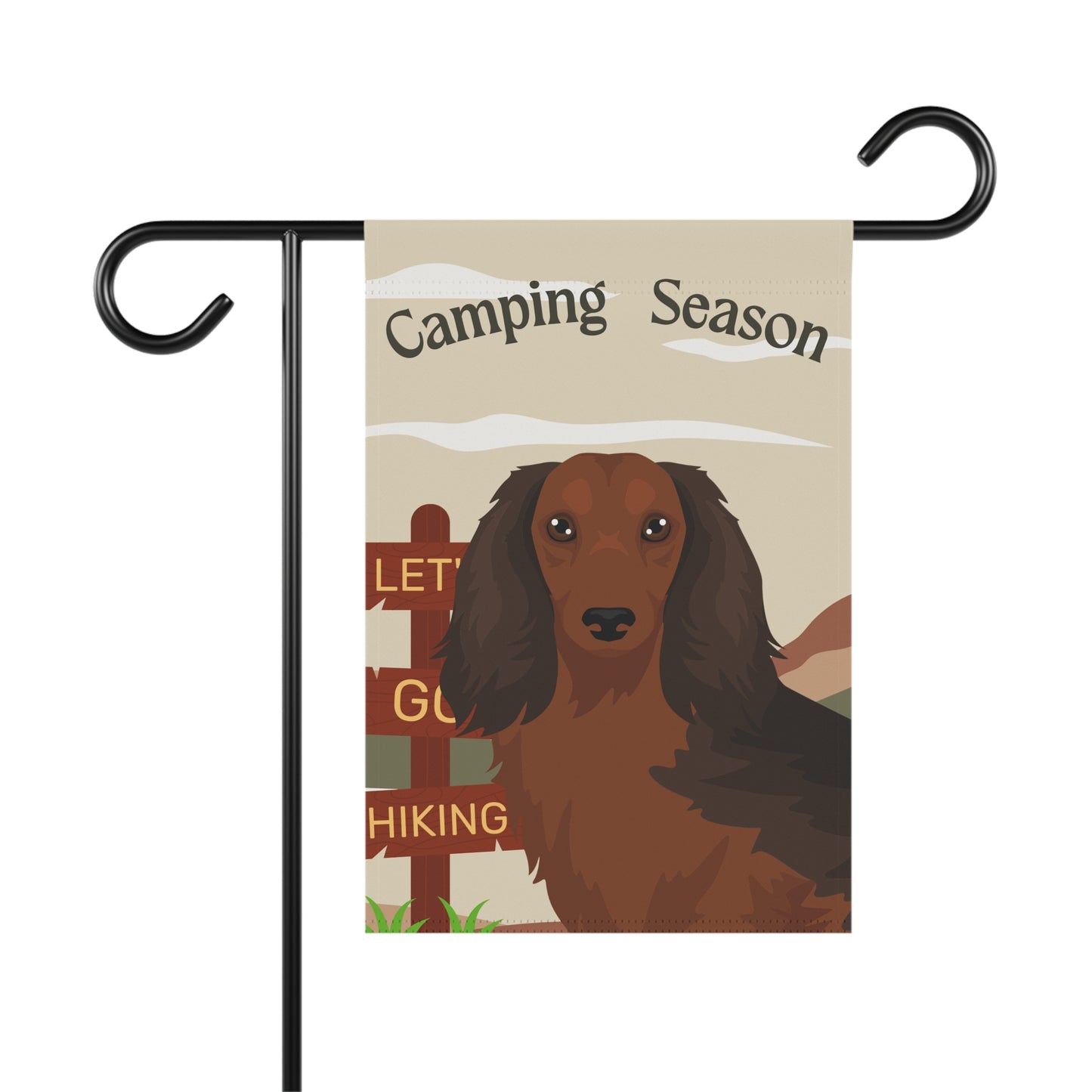 Dachshund Dog Camping Garden Flag