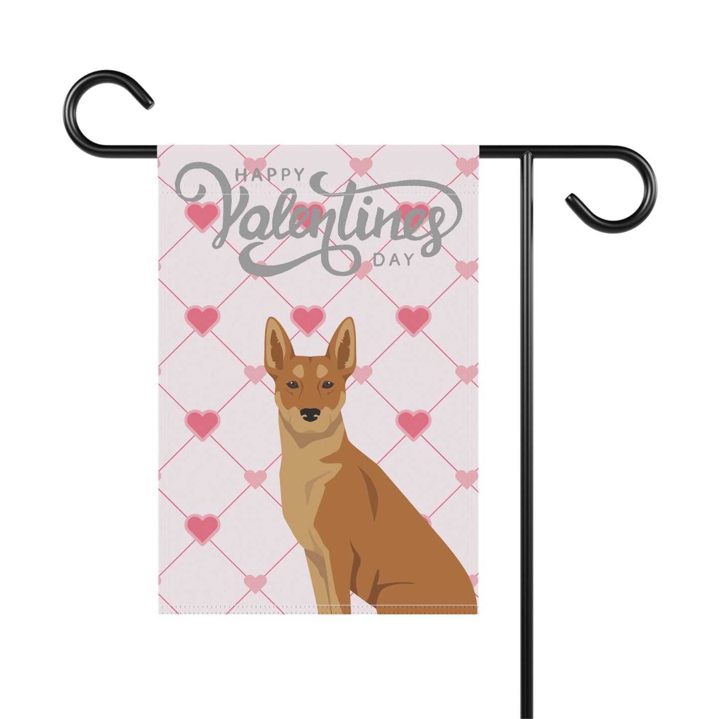 Carolina Dog Valentines Day Garden Flag