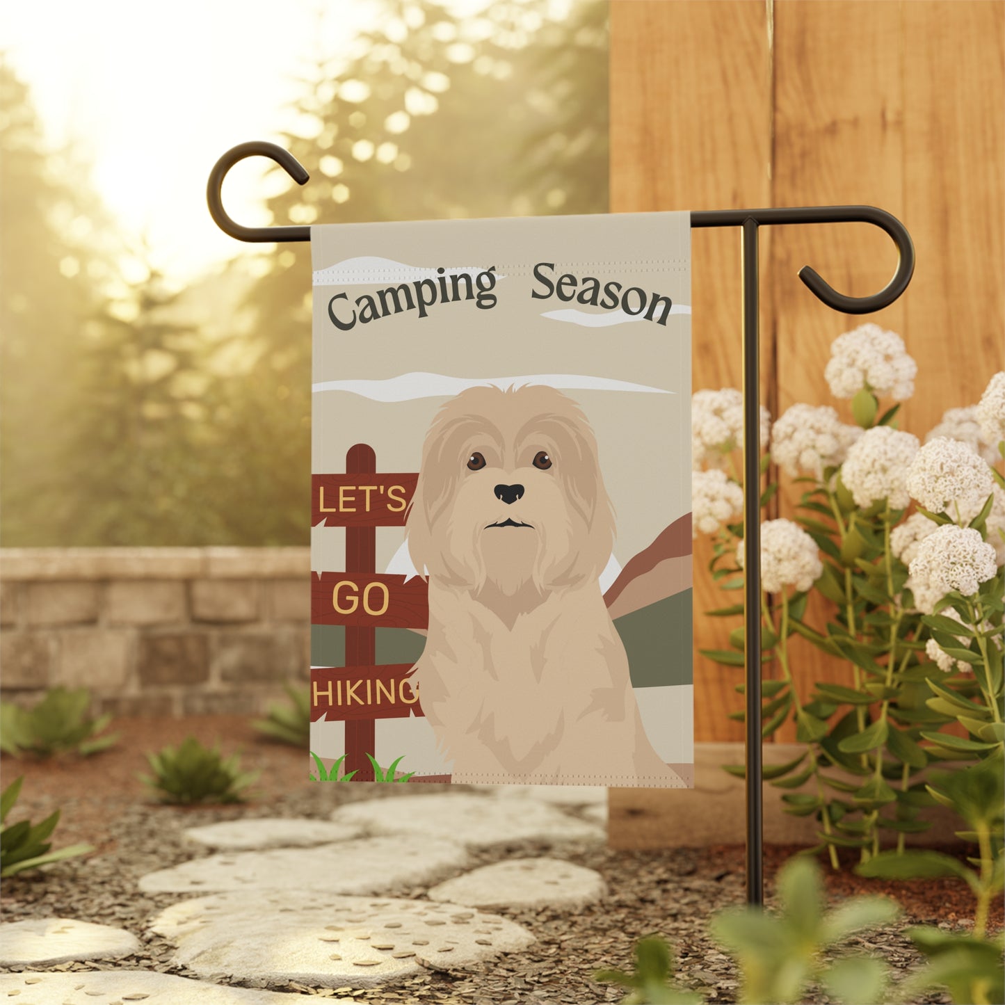 Lowchen Dog Camping Garden Flag