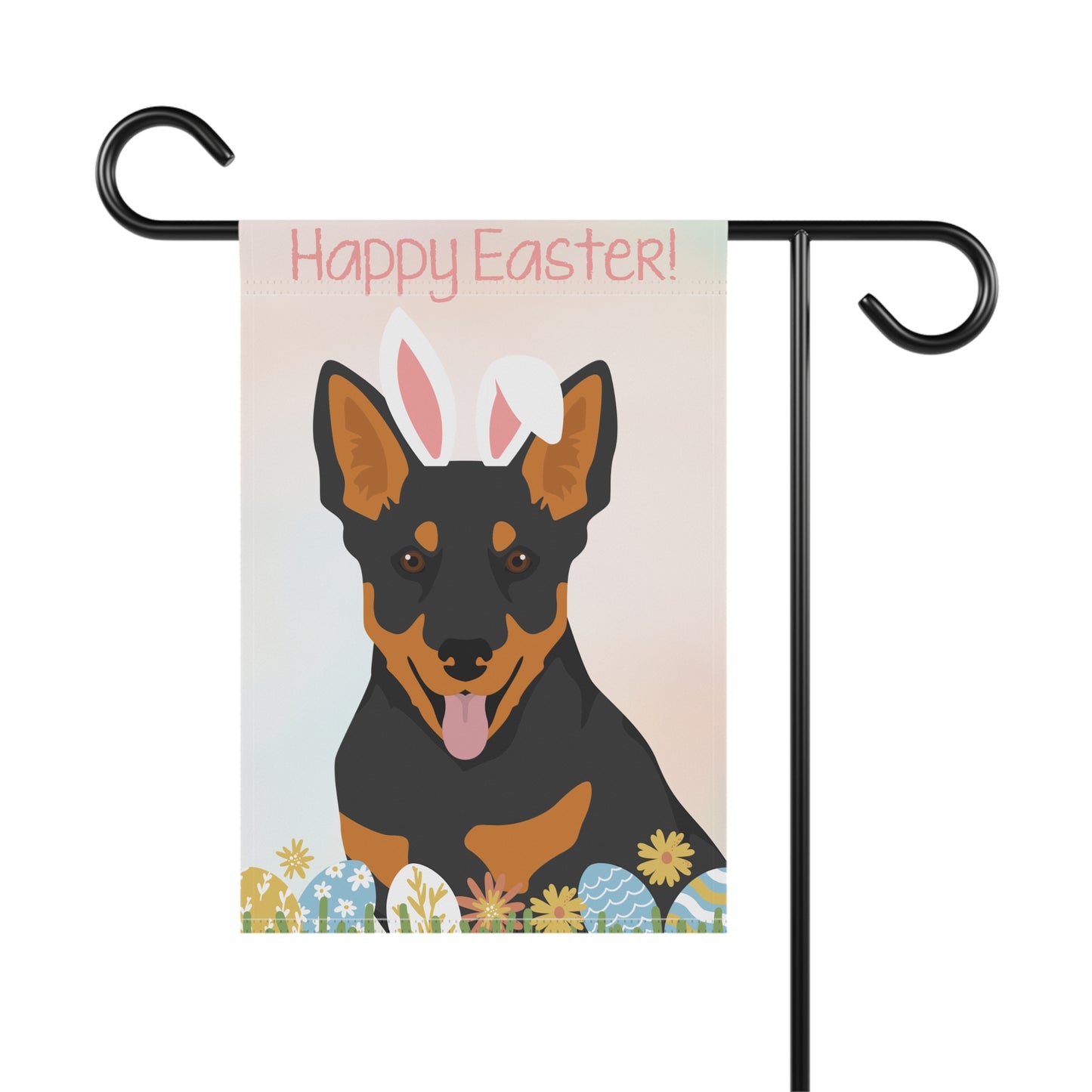 Lancashire Heeler Dog Happy Easter Garden Flag