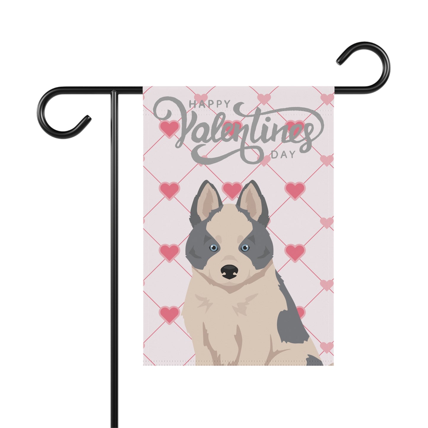 Yakutian Laika Dog Valentines Day Garden Flag